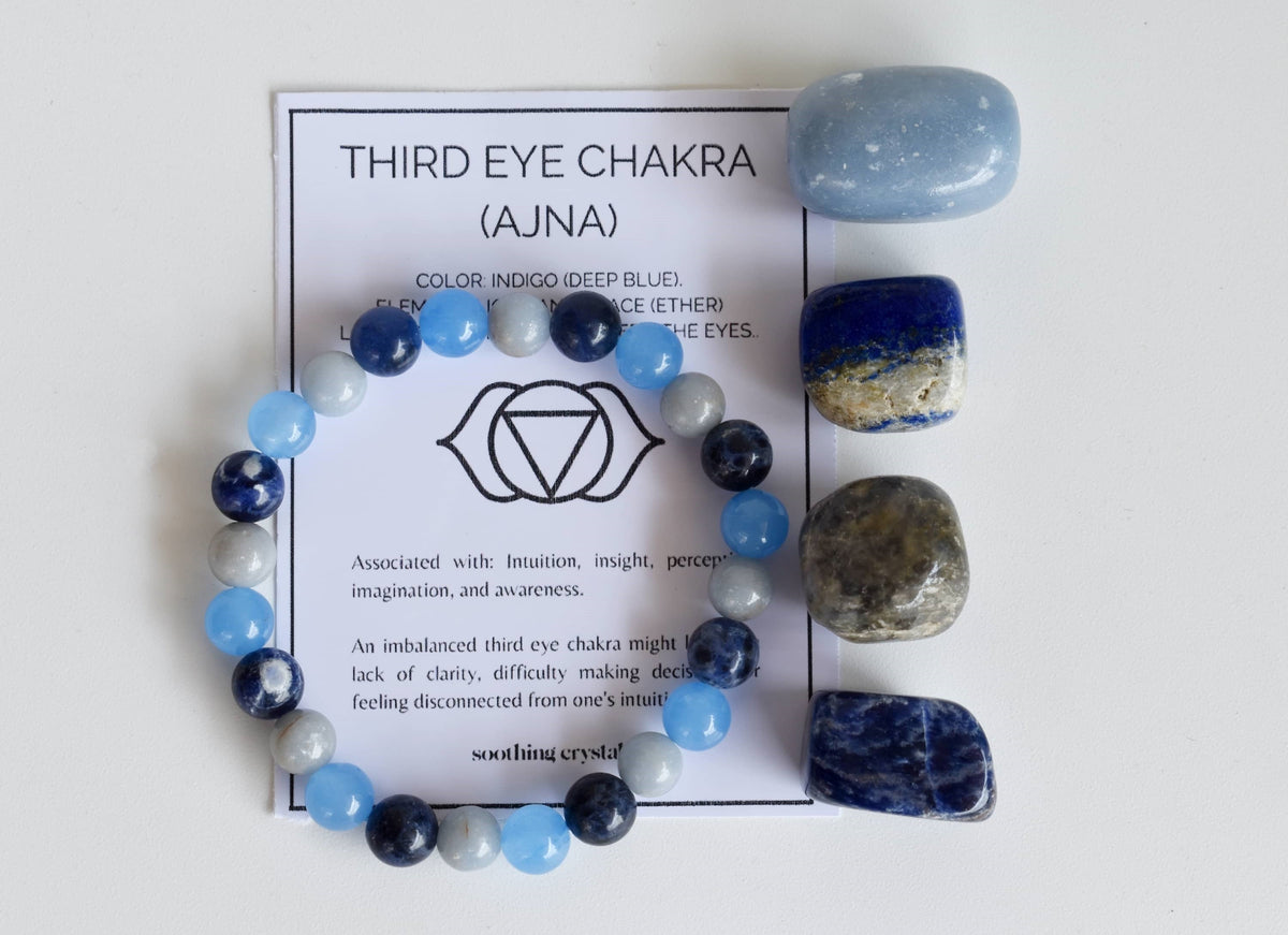 THIRD EYE Chakra Crystals Kit, Chakra&