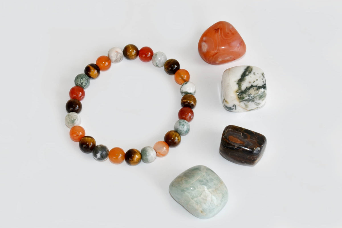 Promote COURAGE Crystal Kit, Gemstone Tumble Kit, Courage Crystal Gift Set DestGlow