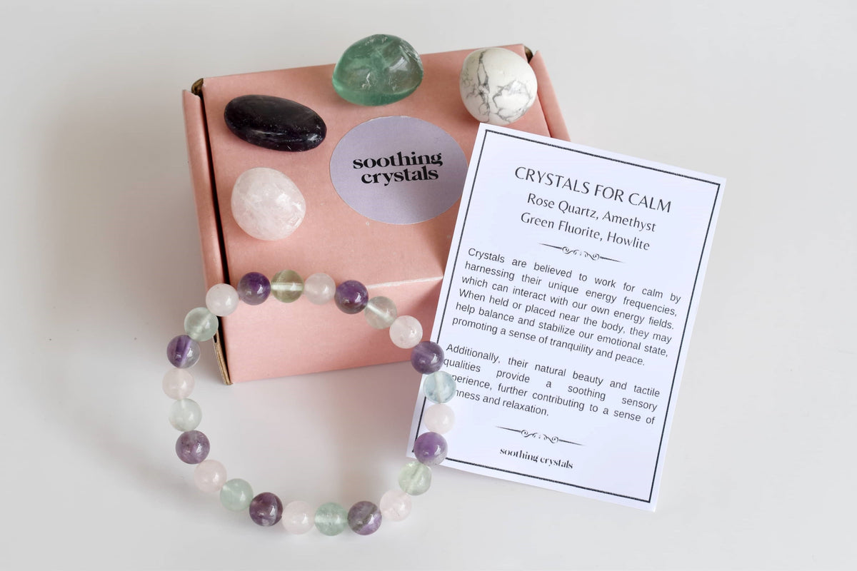 CALM Crystal Kit, Gemstone Tumble Kit, Calm Crystal Gift Set DestGlow