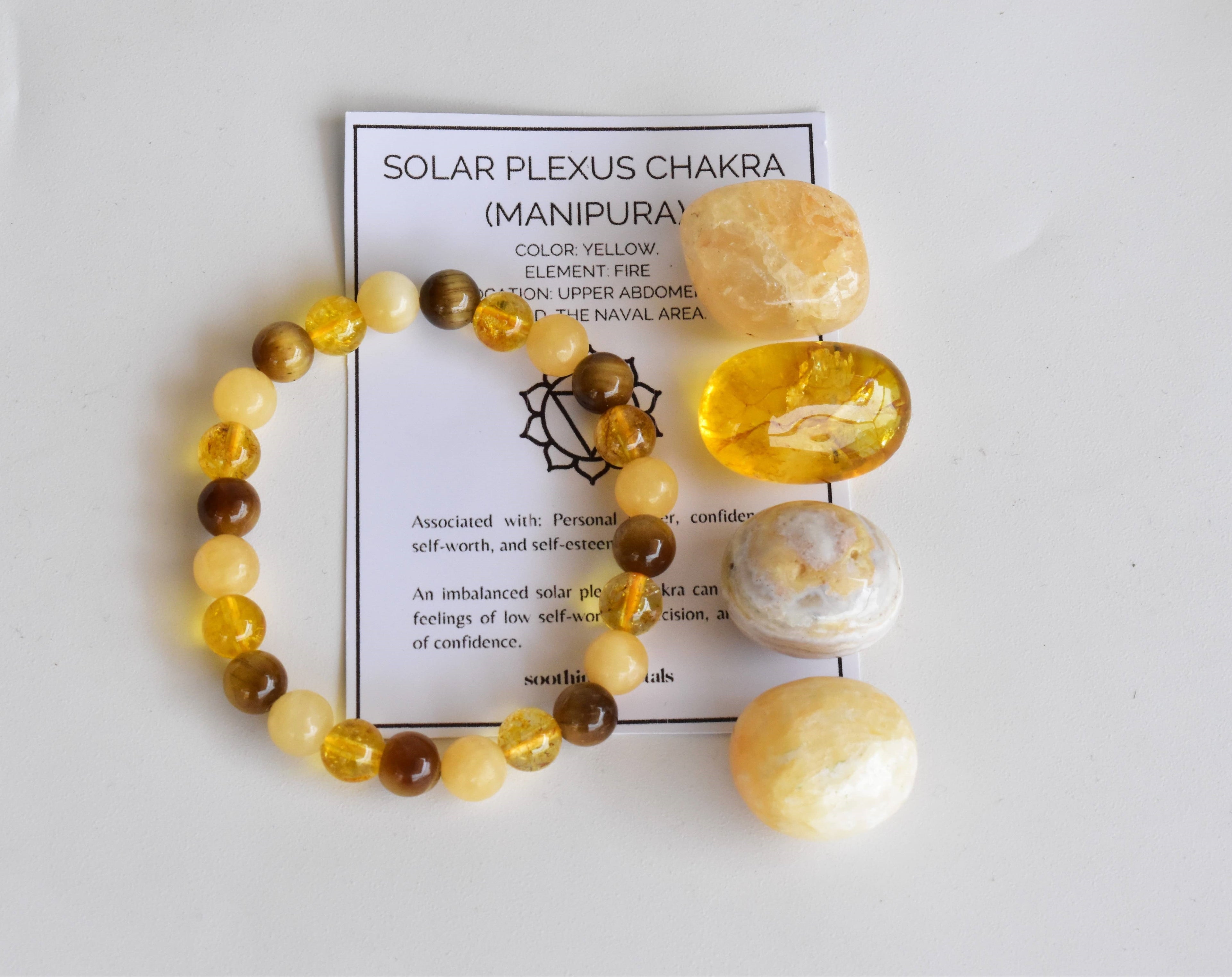 SOLAR PLEXUS Chakra Crystals Kit, Chakra&