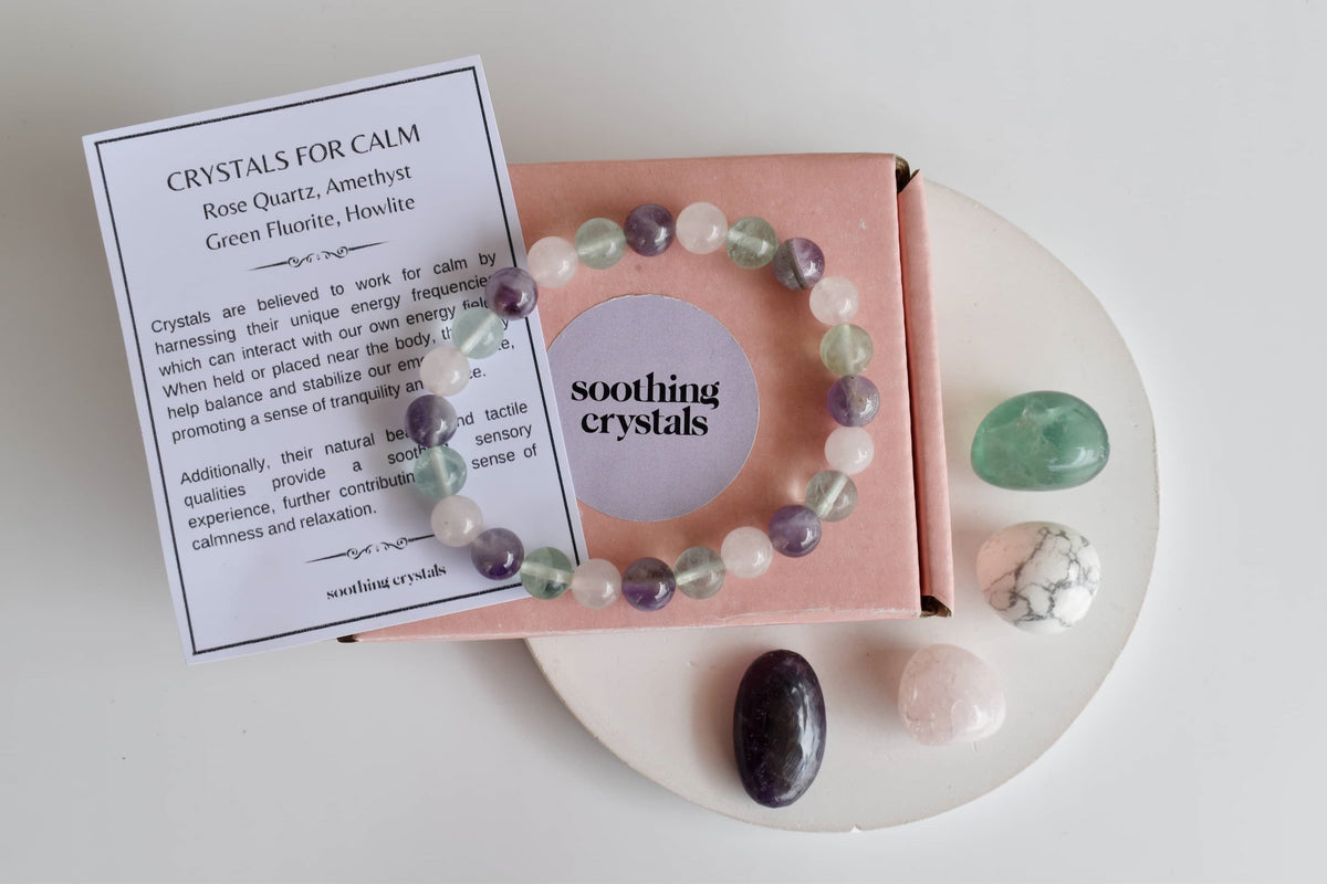 CALM Crystal Kit, Gemstone Tumble Kit, Calm Crystal Gift Set DestGlow