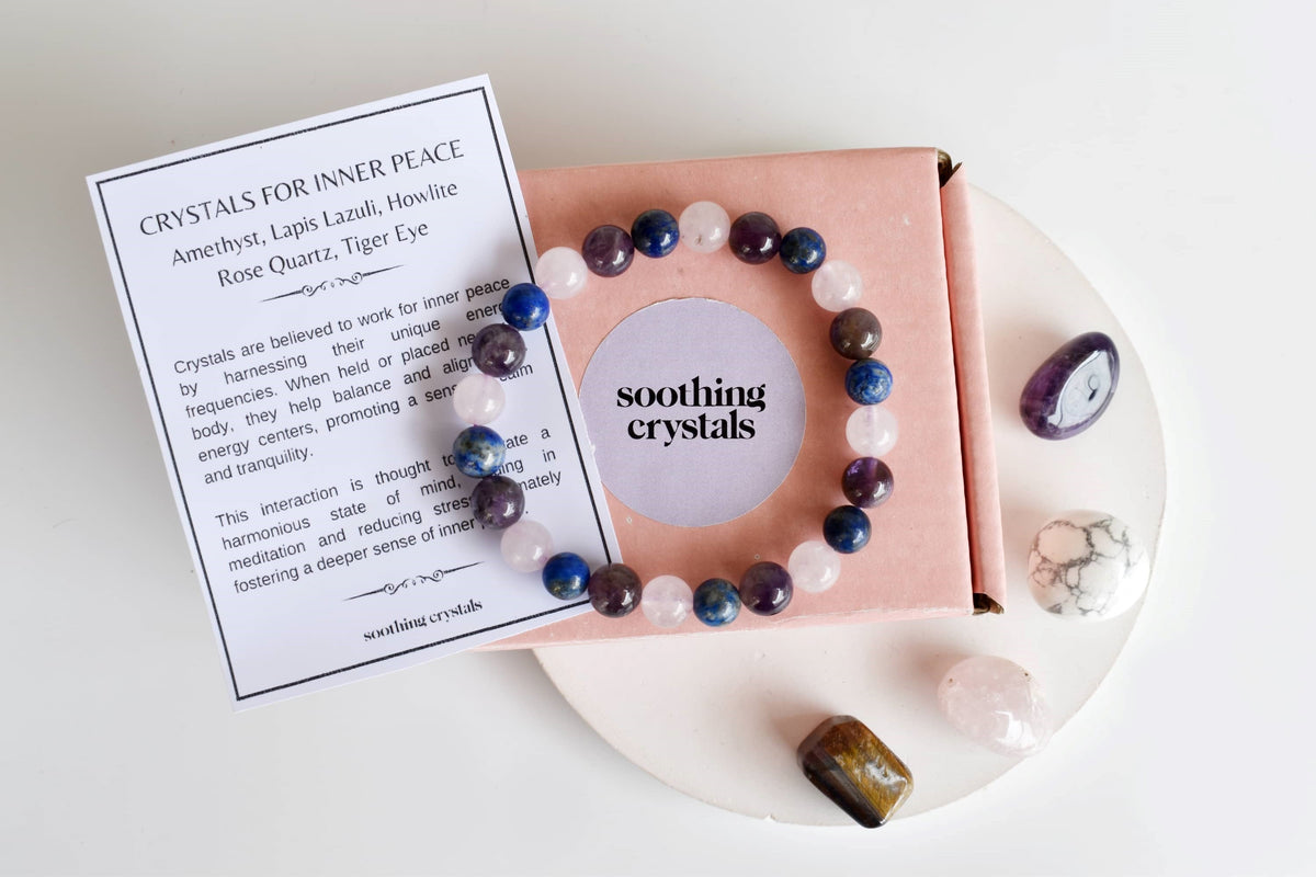 Promoting INNER PEACE Crystal Kit, Gemstone Tumble Kit, Inner Peace Crystal Gift Set DestGlow