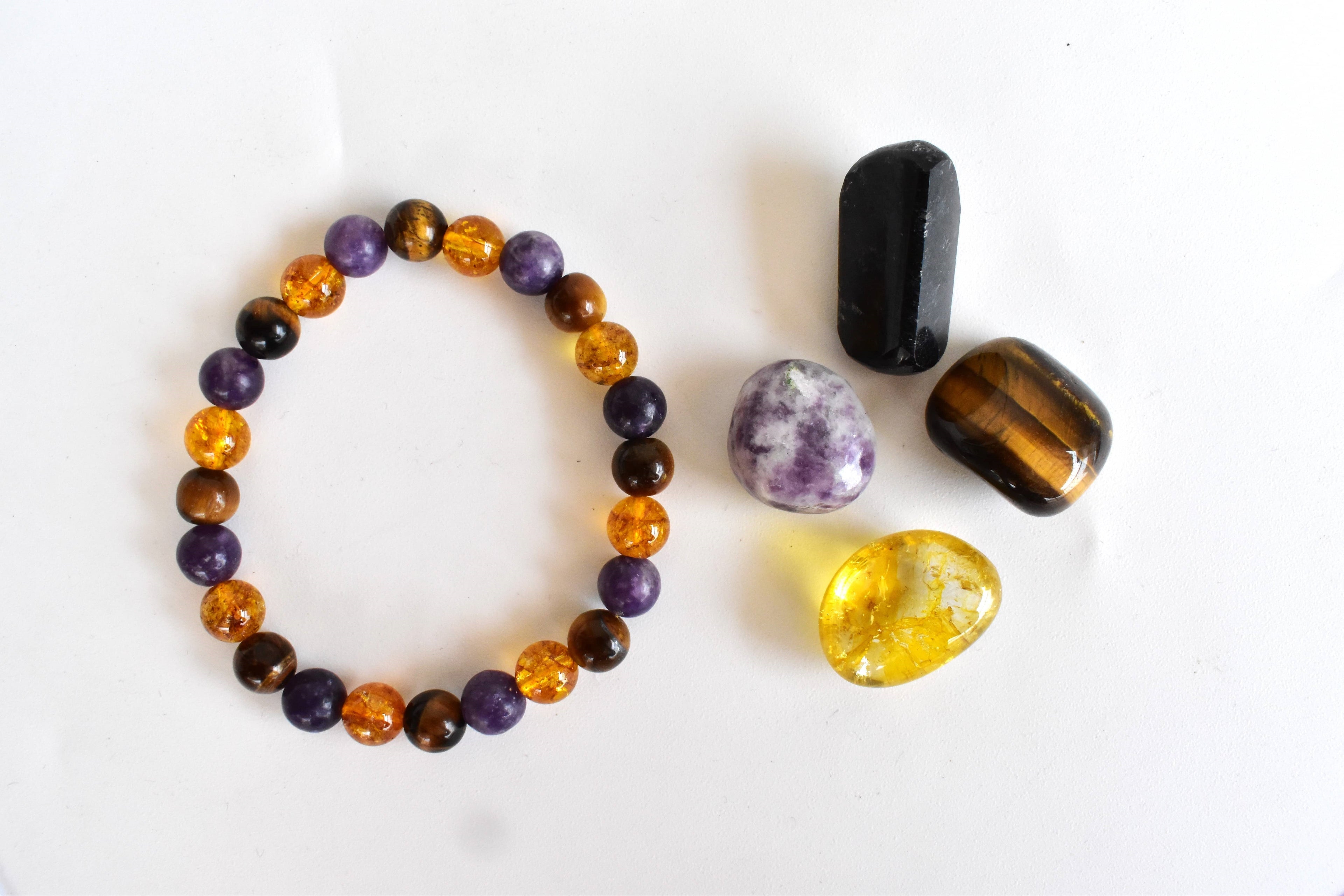 Soothing and Reducing DEPRESSION Crystal Kit, Gemstone Tumble Kit, Depression Crystal Gift Set DestGlow