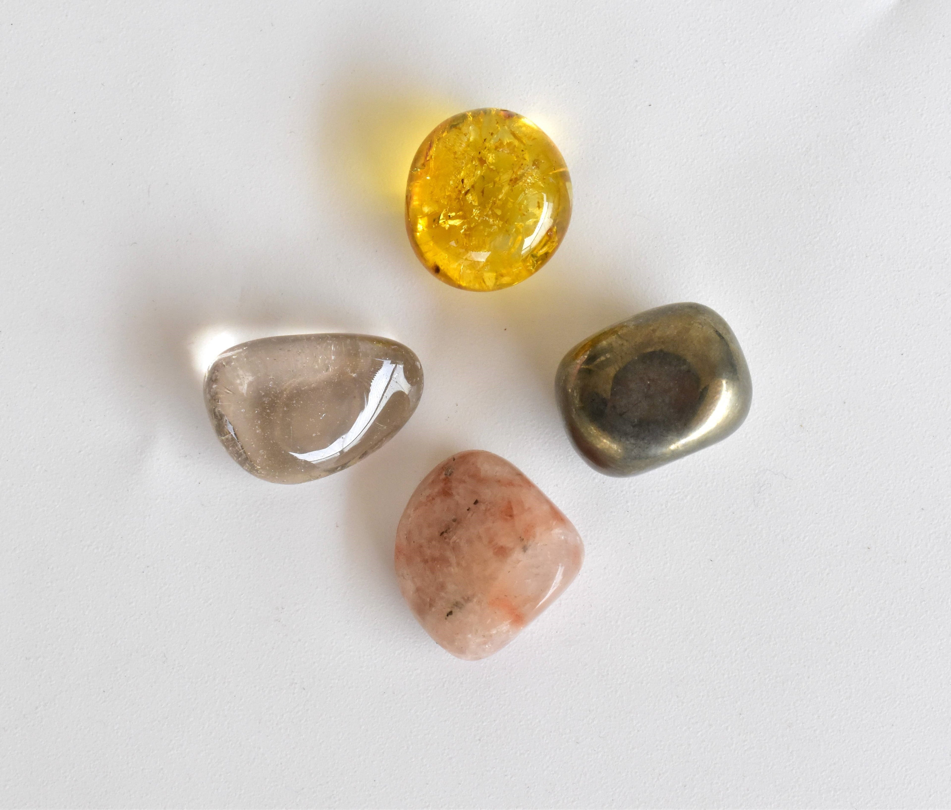 Developing POSITIVE MINDSET Crystal Kit, Gemstone Tumble Kit, Positive Mindset Crystal Gift Set DestGlow
