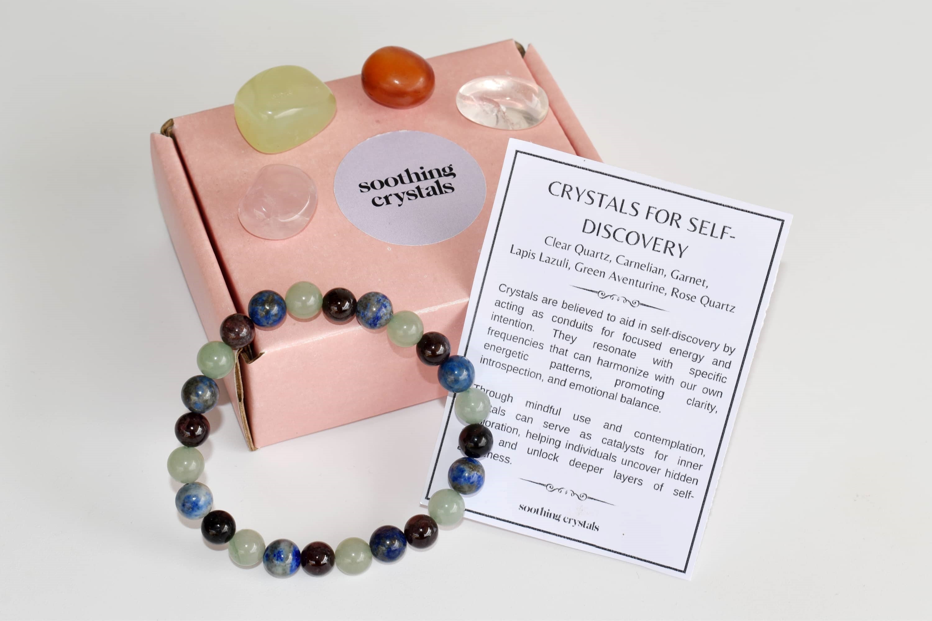 Encourages SELF-DISCOVERY Crystal Kit, Gemstone Tumble Kit, Self-Discovery Crystal Gift Set DestGlow