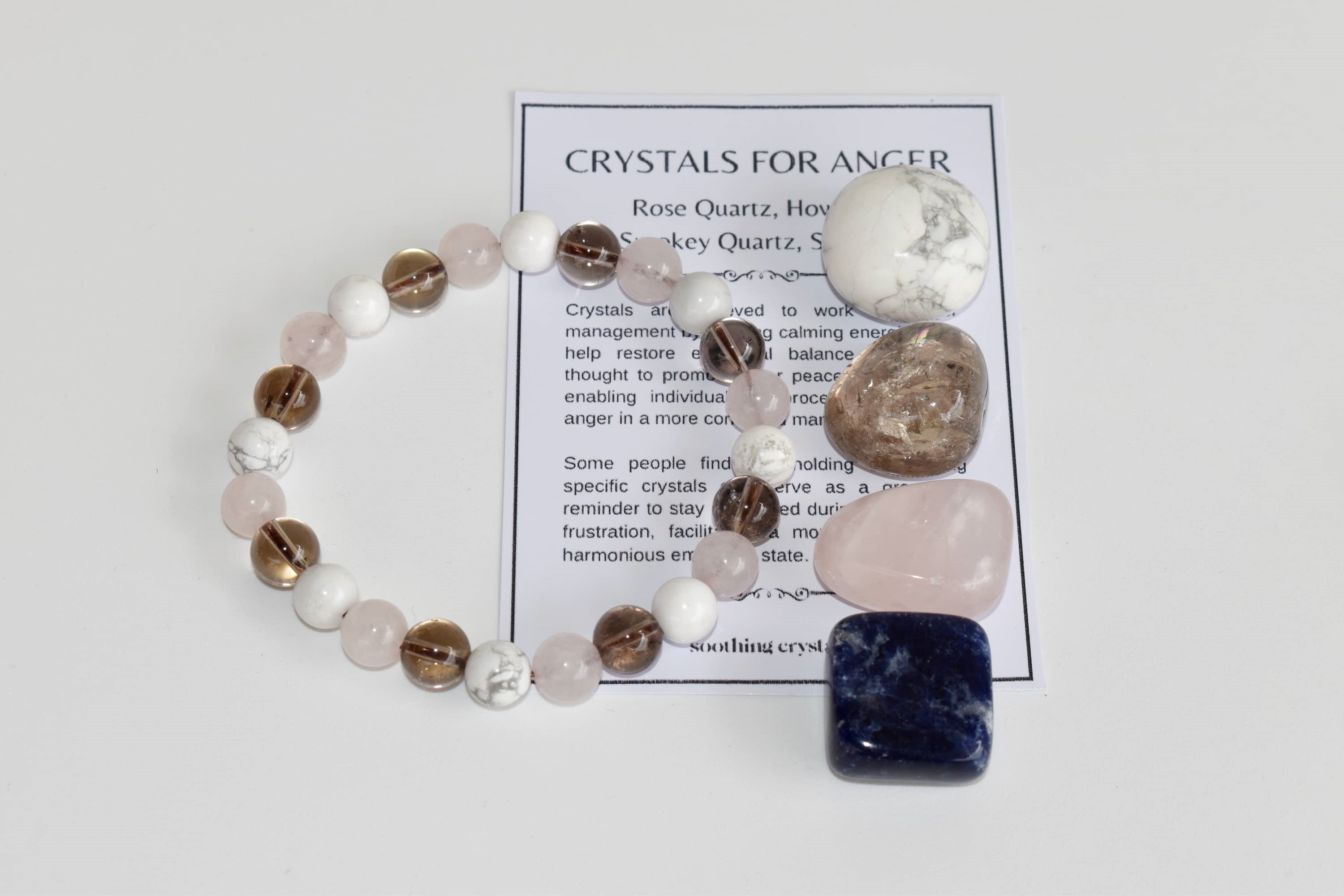 Release and Control ANGER Crystal Kit, Gemstone Tumble Kit, Anger Crystal Gift Set DestGlow
