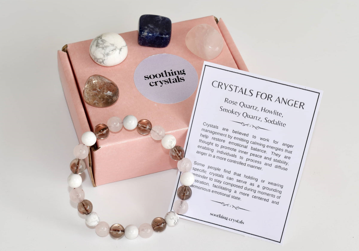 Release and Control ANGER Crystal Kit, Gemstone Tumble Kit, Anger Crystal Gift Set DestGlow