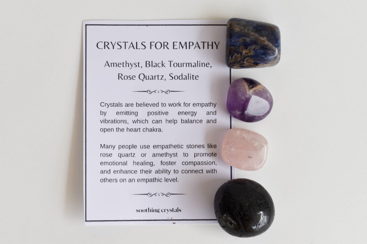 EMPATH PROTECTION Crystal Kit, Gemstone Tumble Kit, Empathy Crystal Gift Set DestGlow