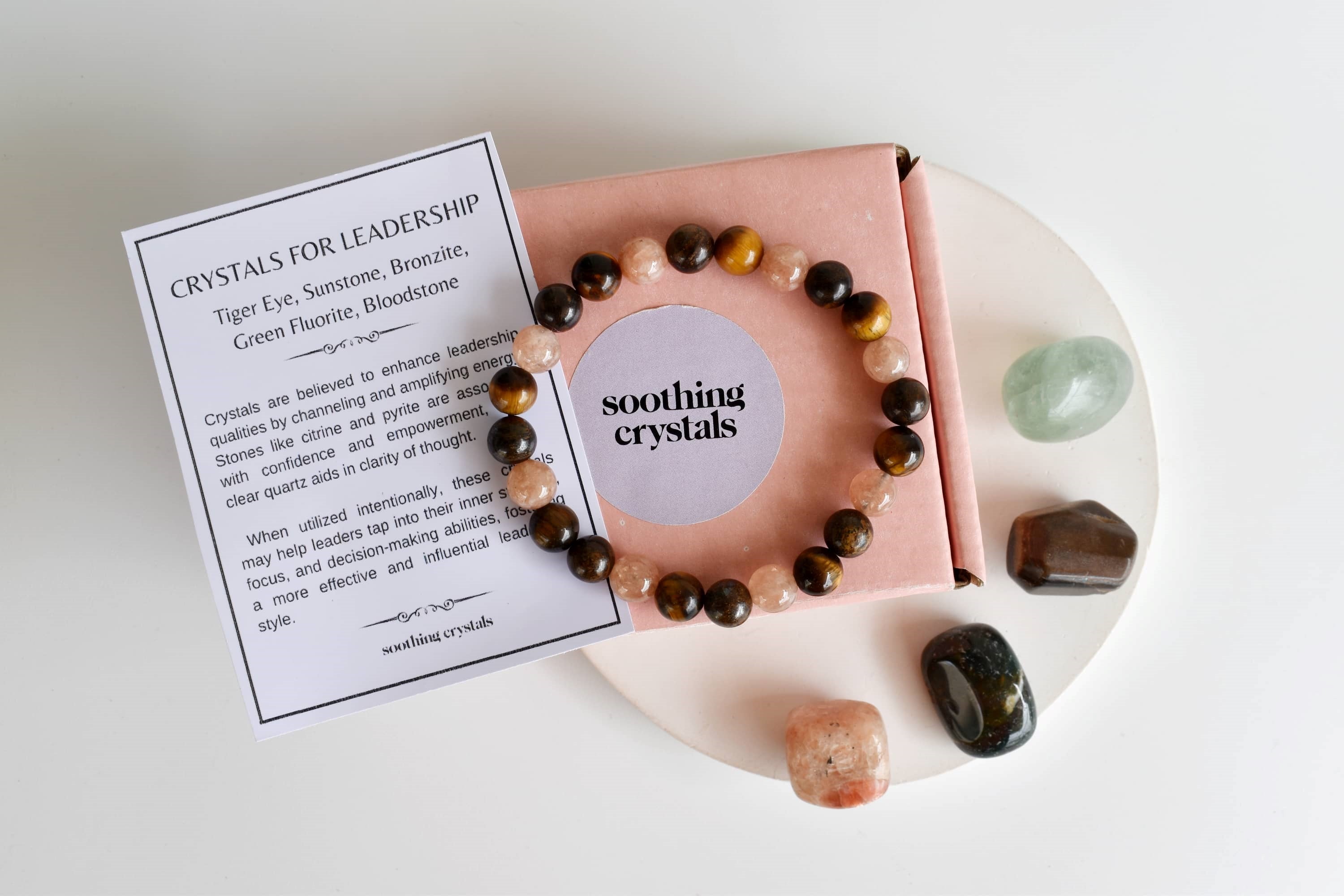 Inspire LEADERSHIP Crystal Kit, Gemstone Tumble Kit, Leadership Crystal Gift Set DestGlow
