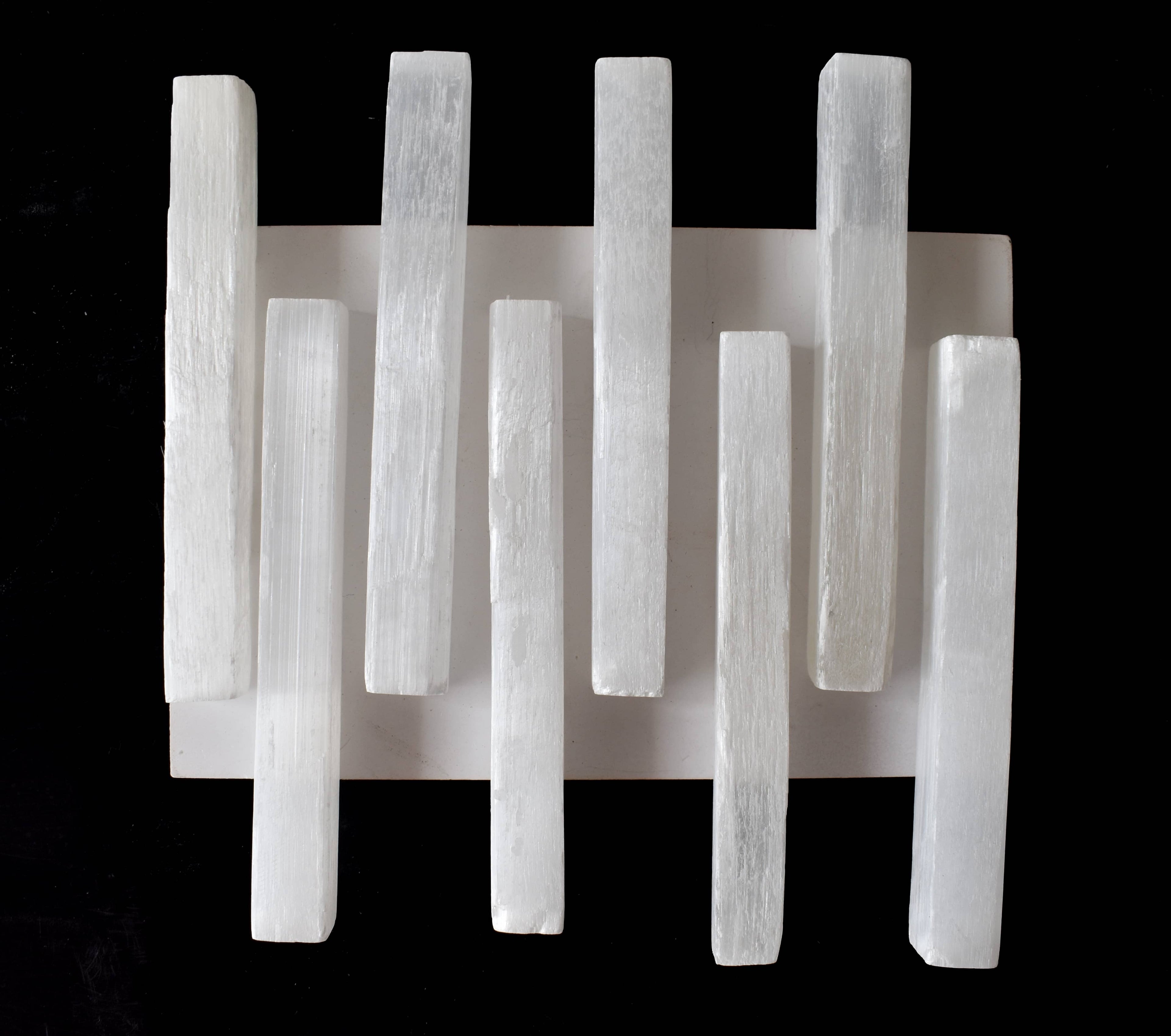 4" Selenite Healing Logs Selenite Sticks, Selenite Logs DestGlow