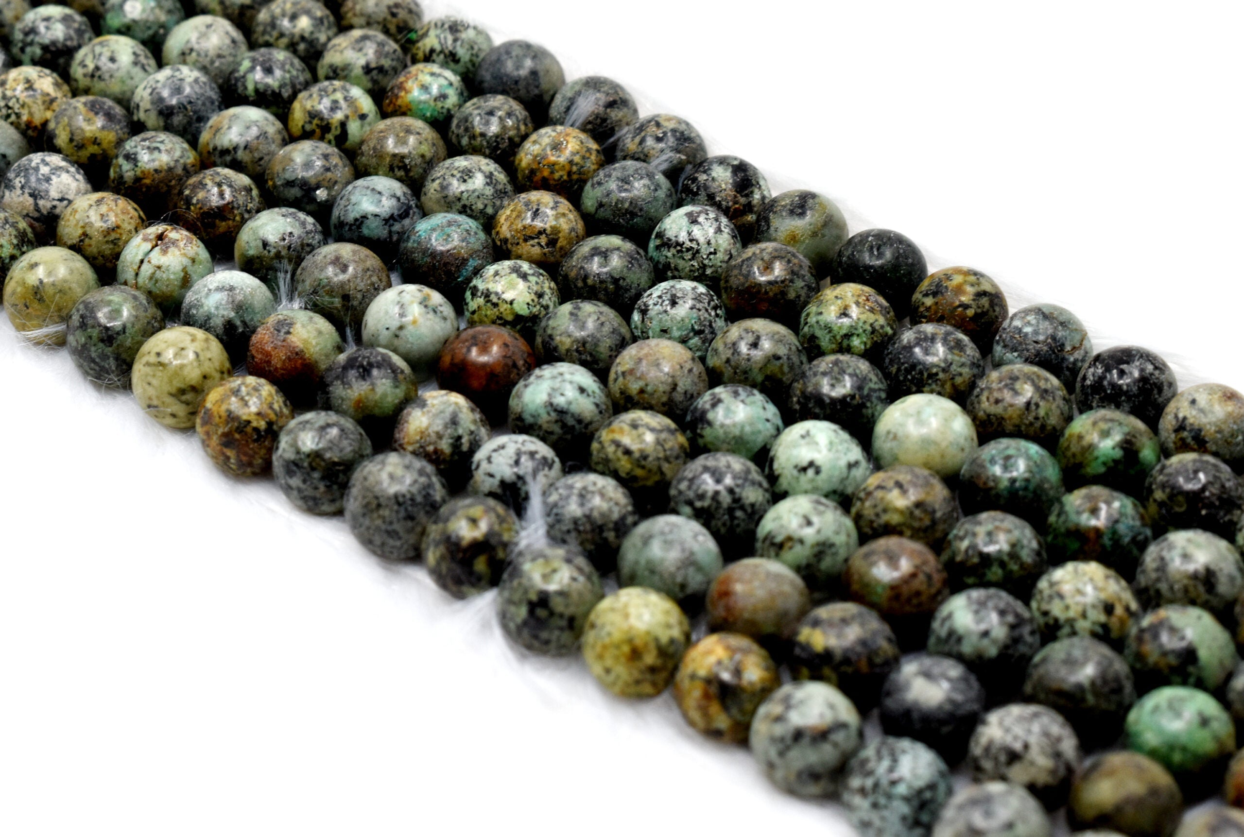 African Turquoise Beads, Natural Crystal Round Beads 4mm to 12mm DestGlow