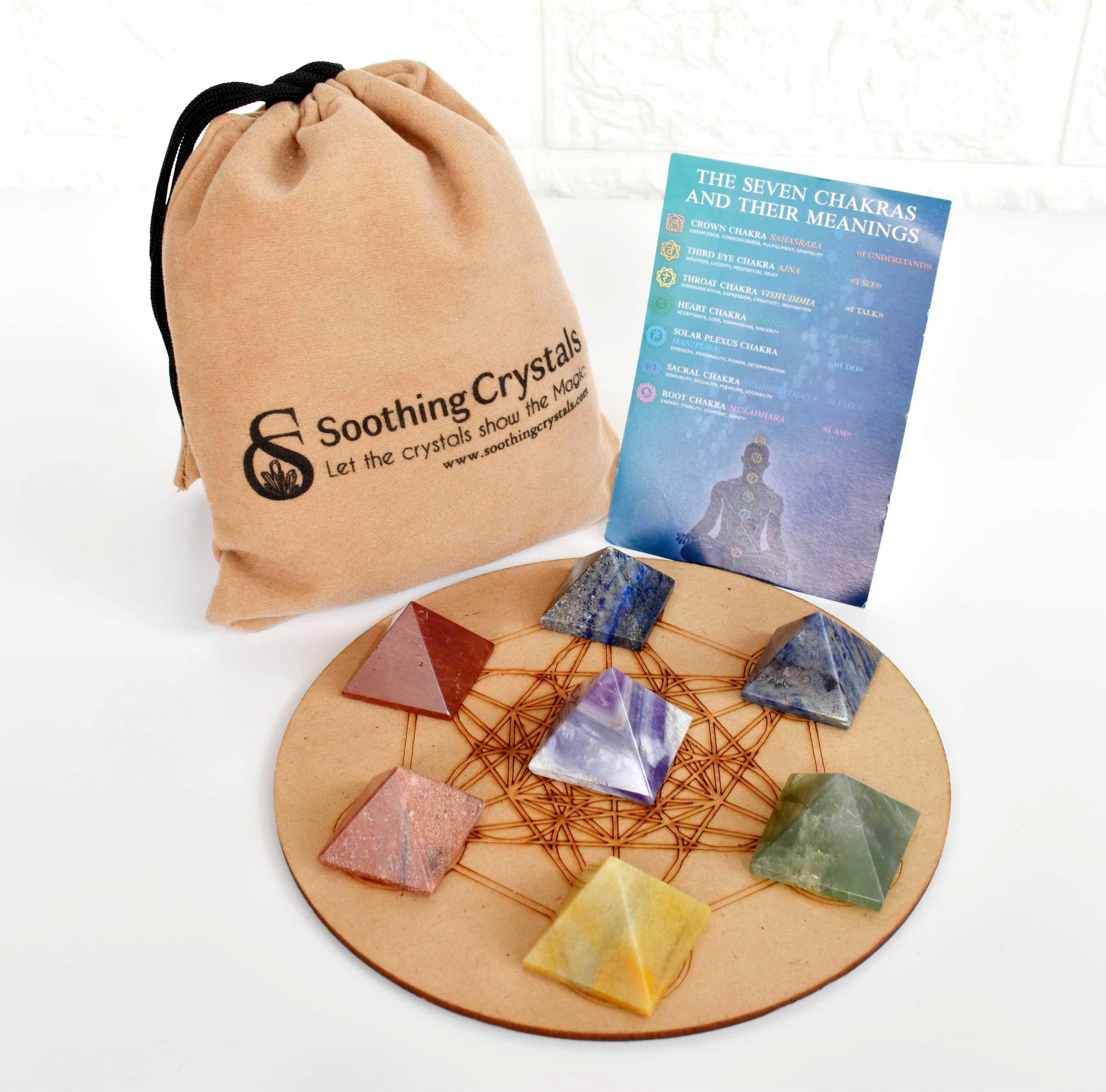 7 Chakra Crystals Pyramids DestGlow