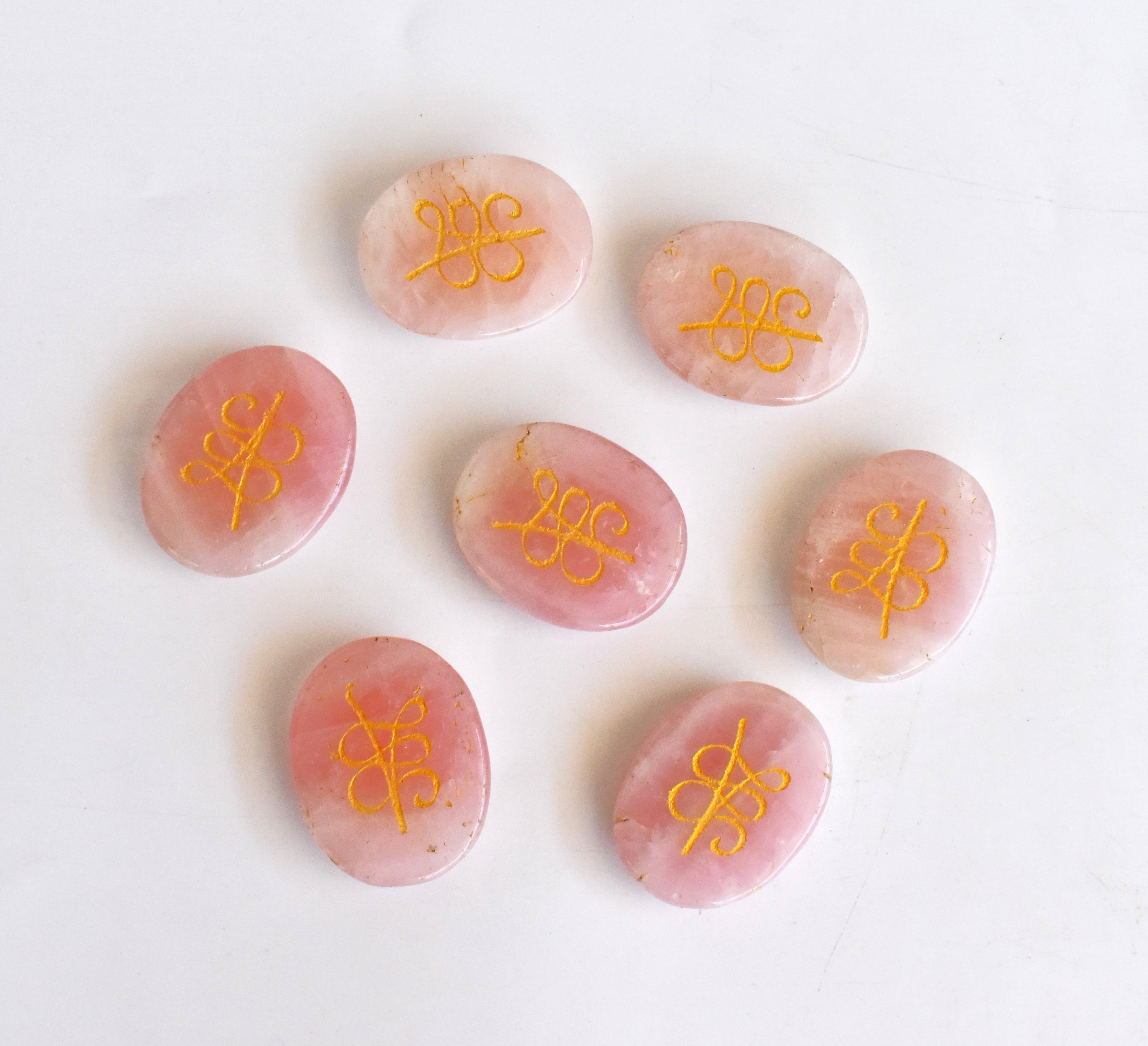 Rose Quartz Zibu Stones, Zibu Crystals Success Zibu Coins.