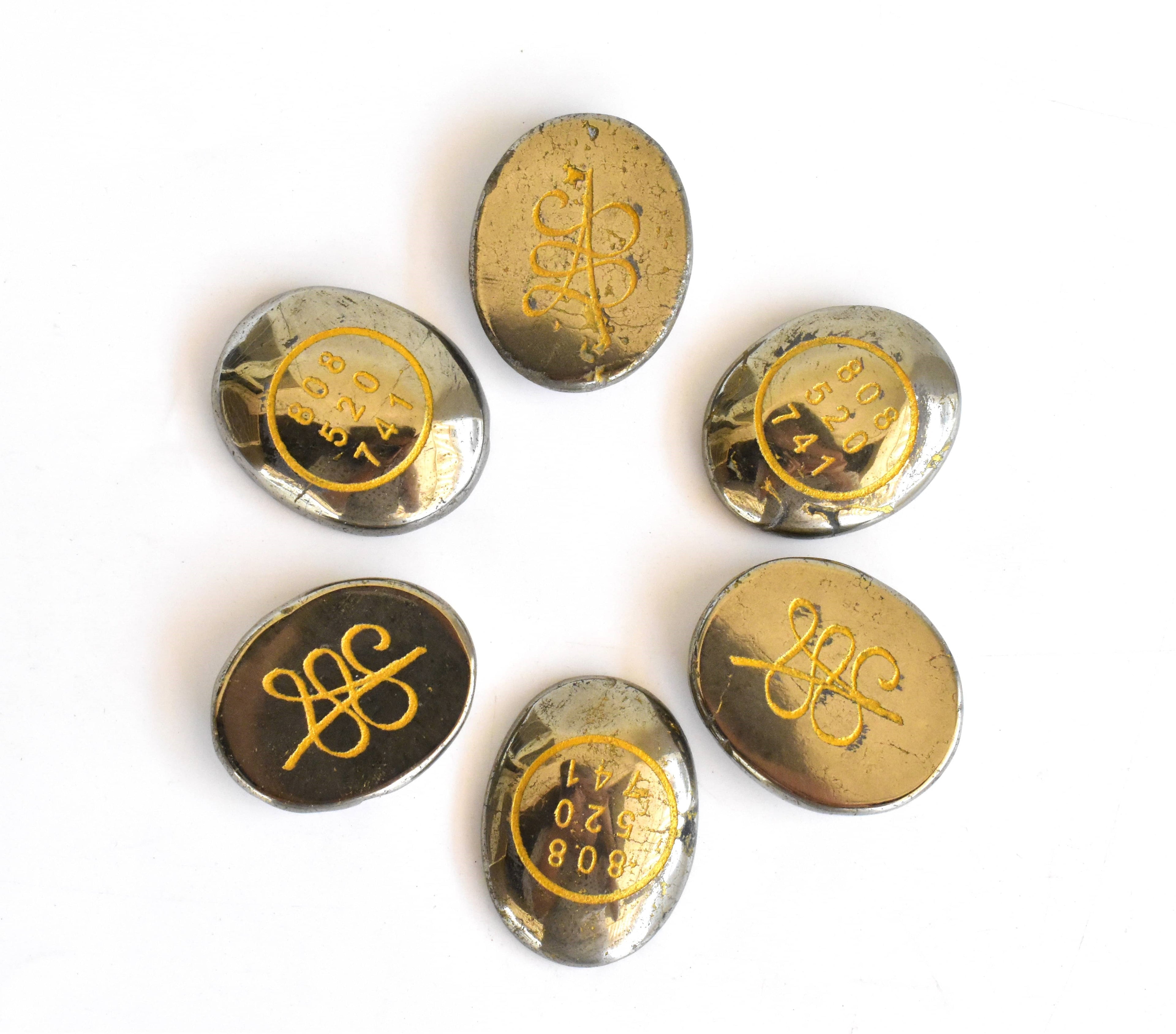 Pyrite Zibu Stones, Zibu Crystals Success Zibu Coins