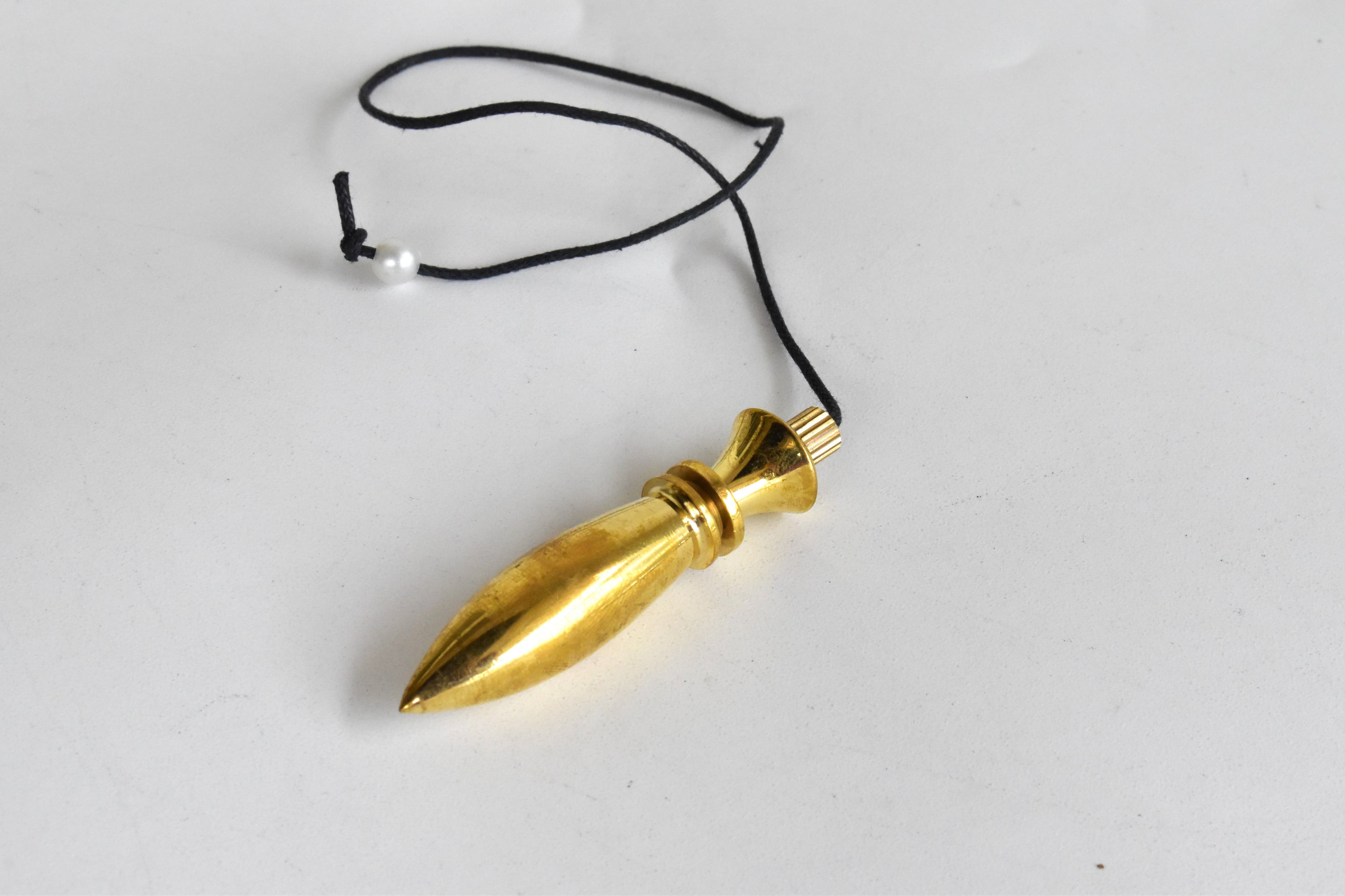 Bullet Brass Pendulum Silver Metal Egyptian Pendulums. DestGlow