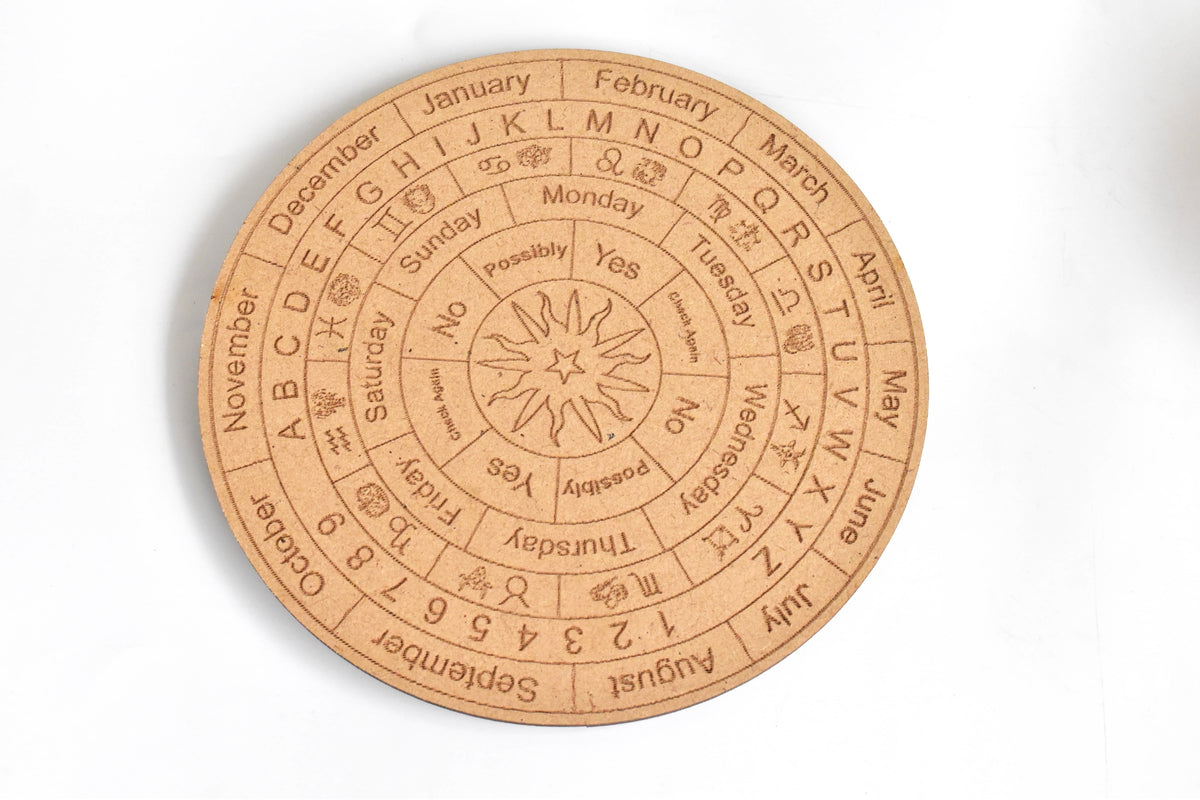 6" Dowsing Pendulum Board, Dowsing Board Grid Board