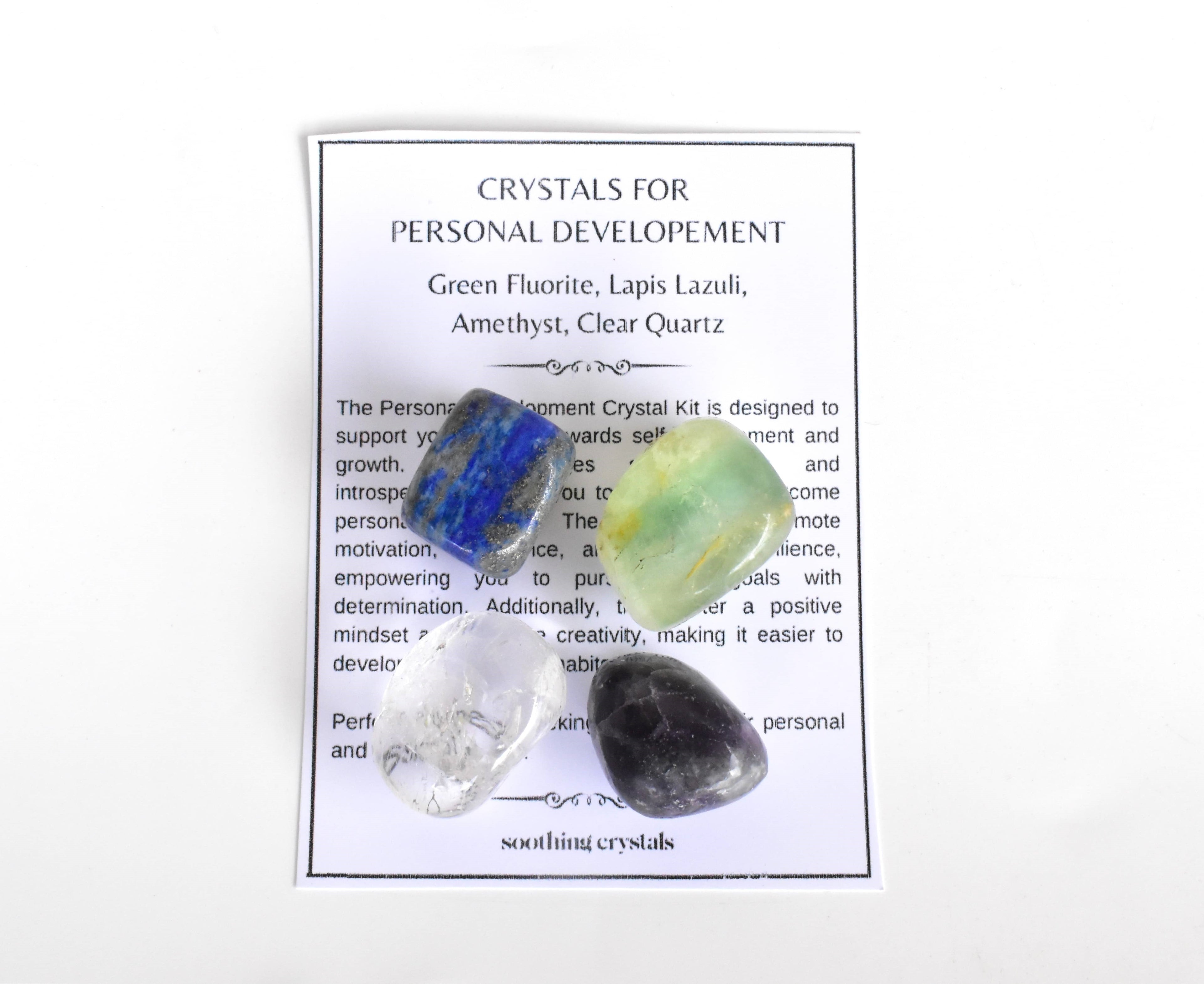 PERSONAL DEVELOPMENT Crystal Kit, Crystals for Student.