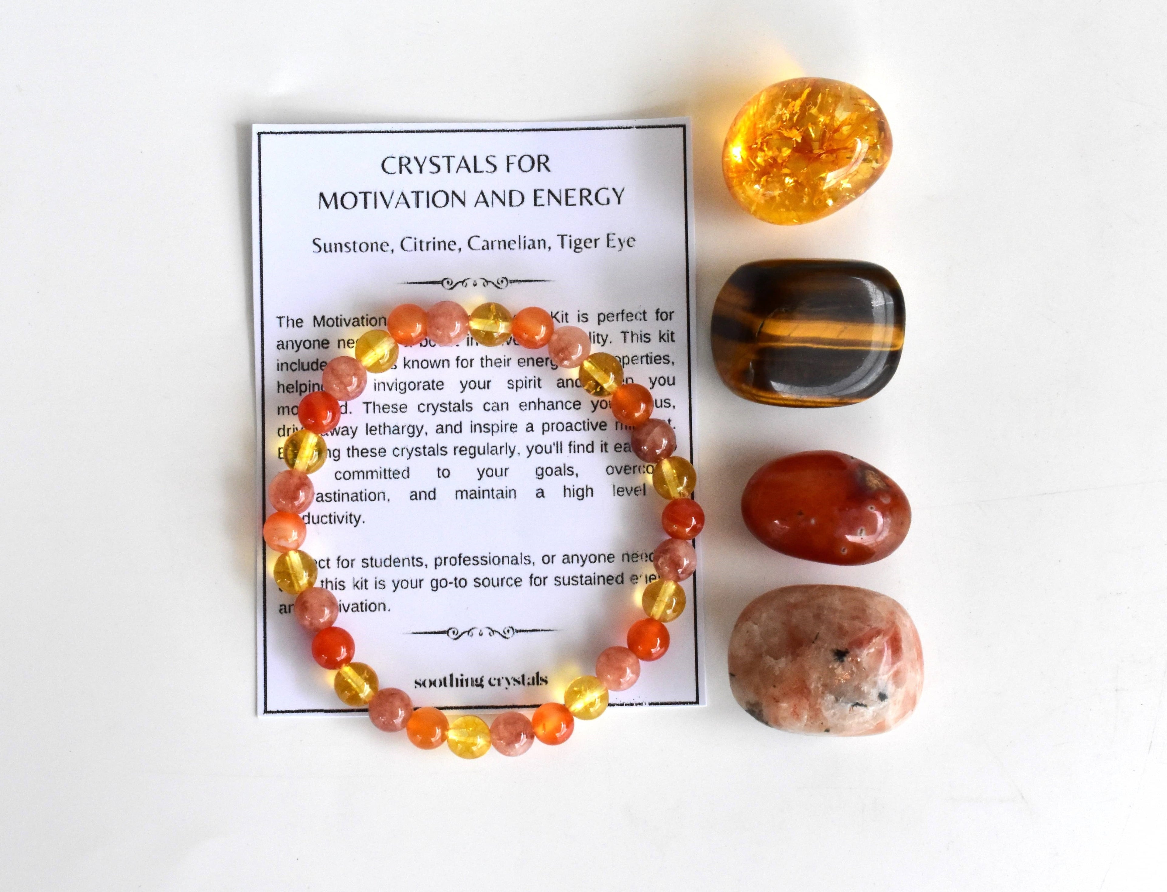MOTIVATION AND ENERGY Crystal Kit, Crystal Gift Kit. DestGlow