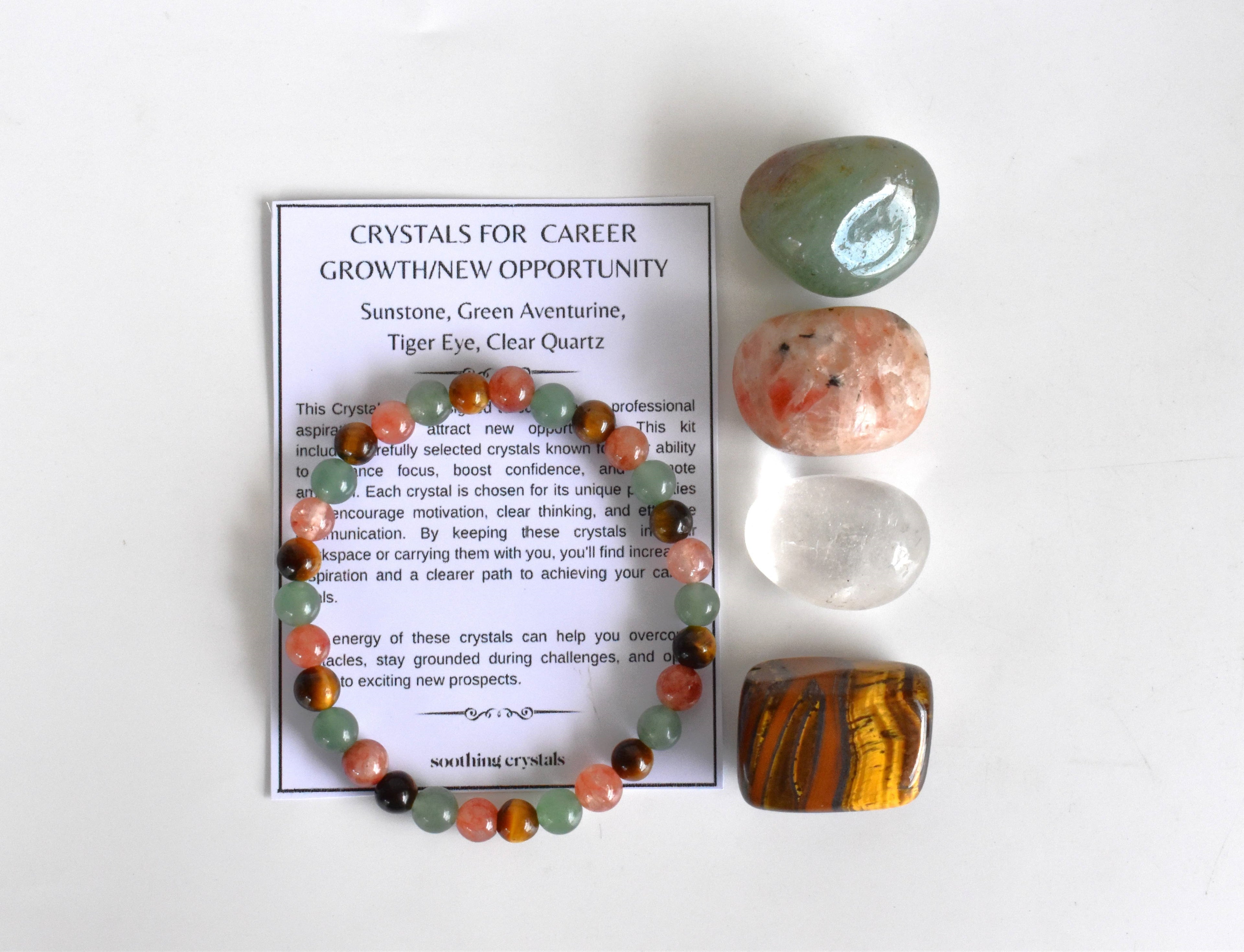 CAREER GROWTH/NEW OPPORTUNITY Crystal Kit, Crystal Gift Kit.