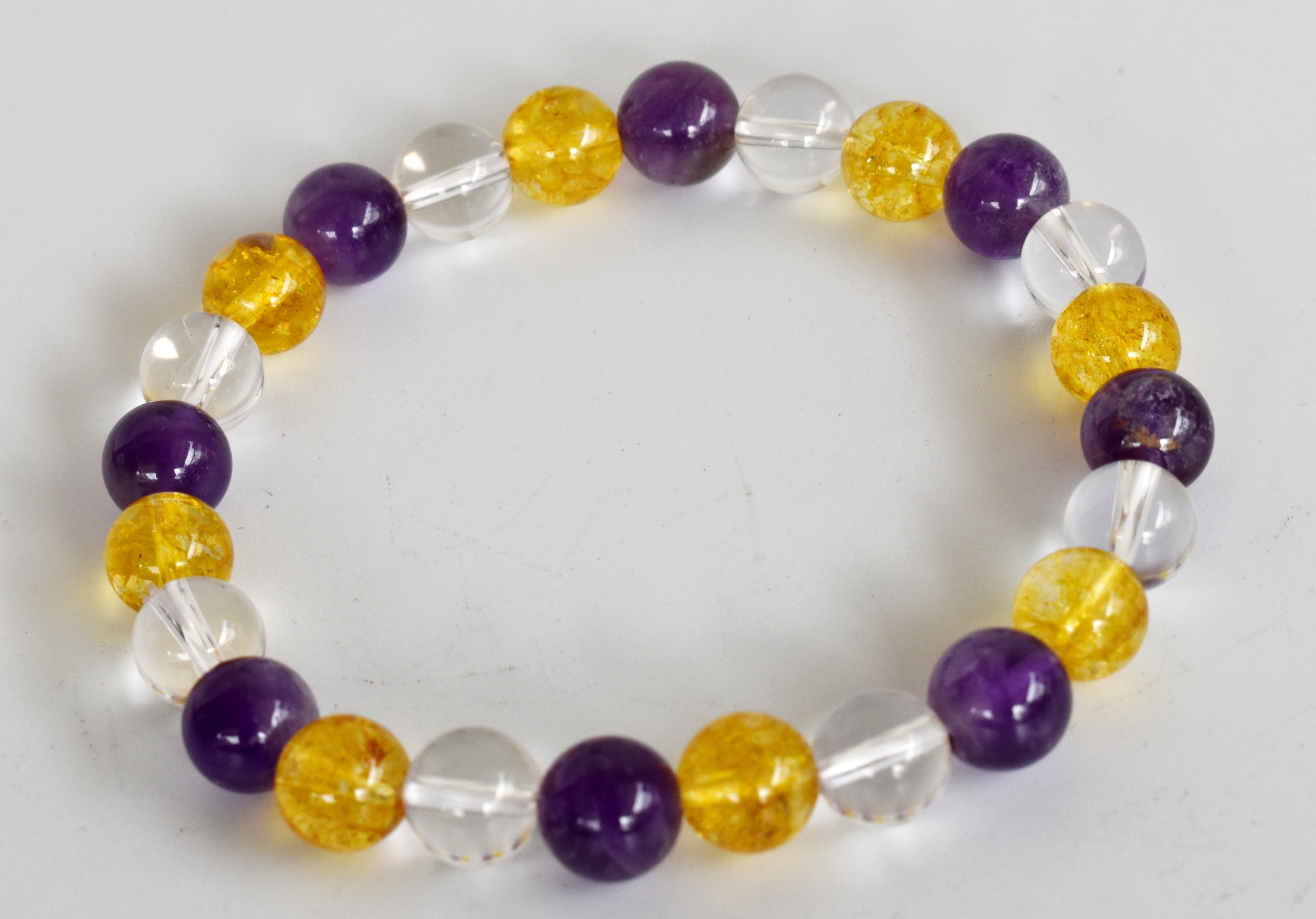 Promotes HEALTH Crystal Bracelet ( Boost Motivation, Spiritual Growth, Clarity) DestGlow