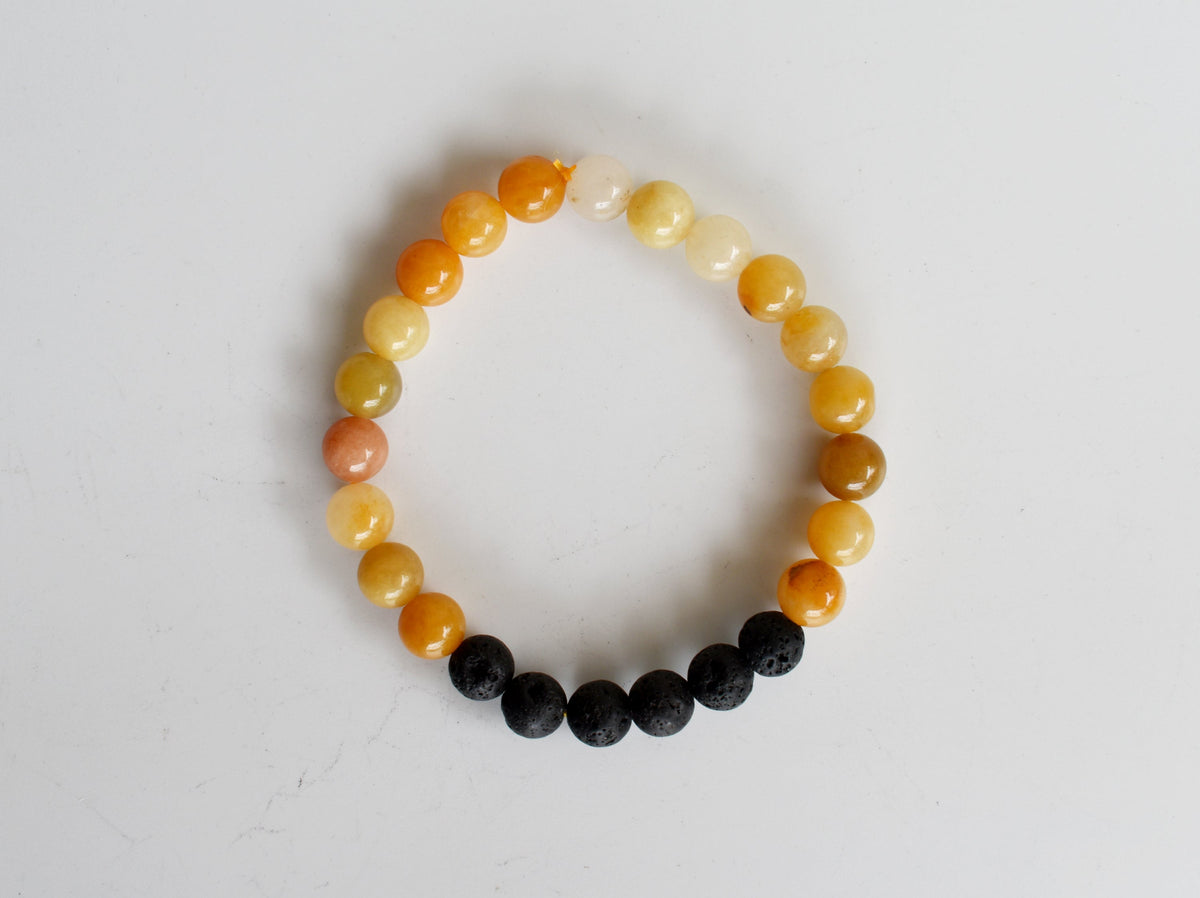 Yellow Aventurine Diffuser Bracelet, Lava Diffuser Jewelry, Aromatherapy, Essential Oil Bracelet, Spiritual Gift, Yoga Gift for Her DestGlow