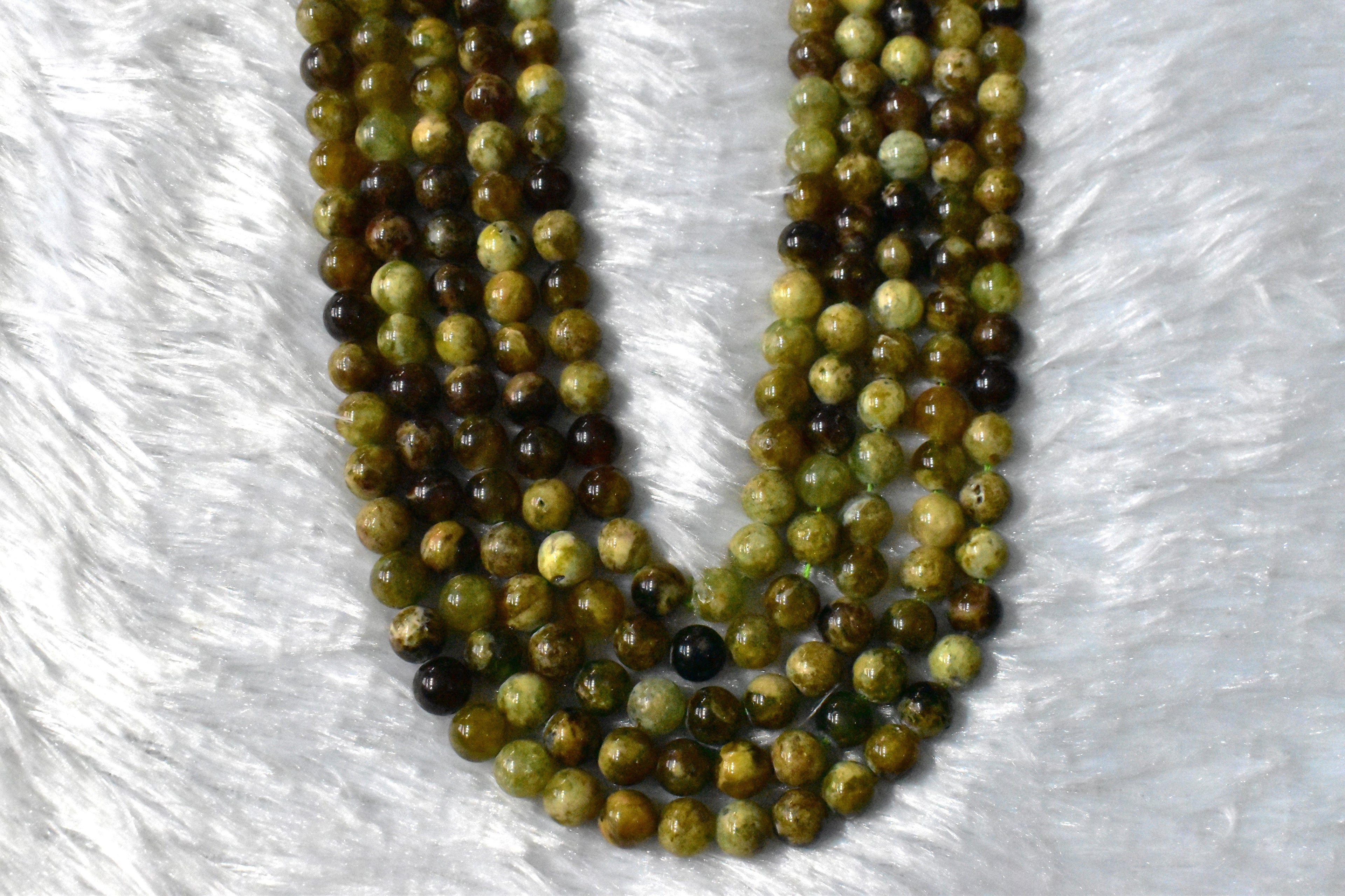Green Tourmaline Gemstone Beads, Crystal Beads for Jewelry