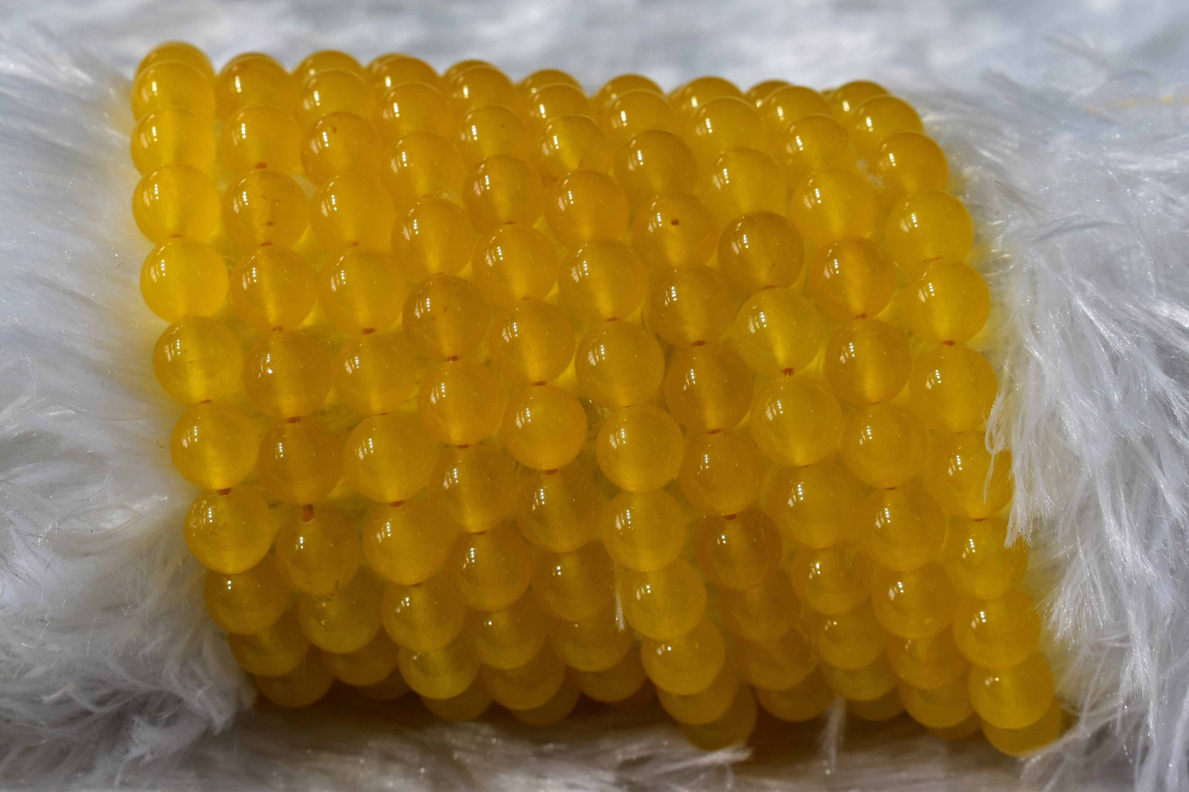Yellow Jade Gemstone Beads, Crystal Beads for Jewelry. DestGlow