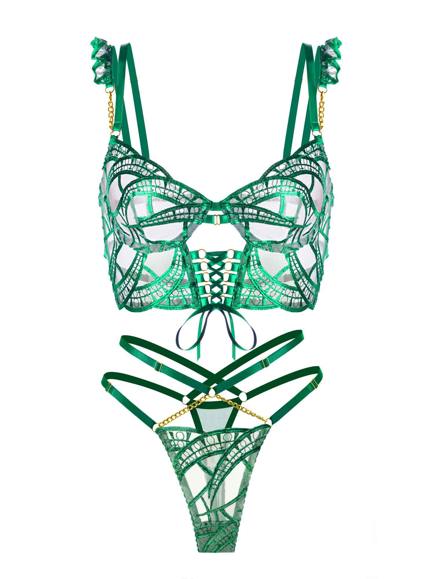 Luxe Green Metallic Foil Adjustable Set