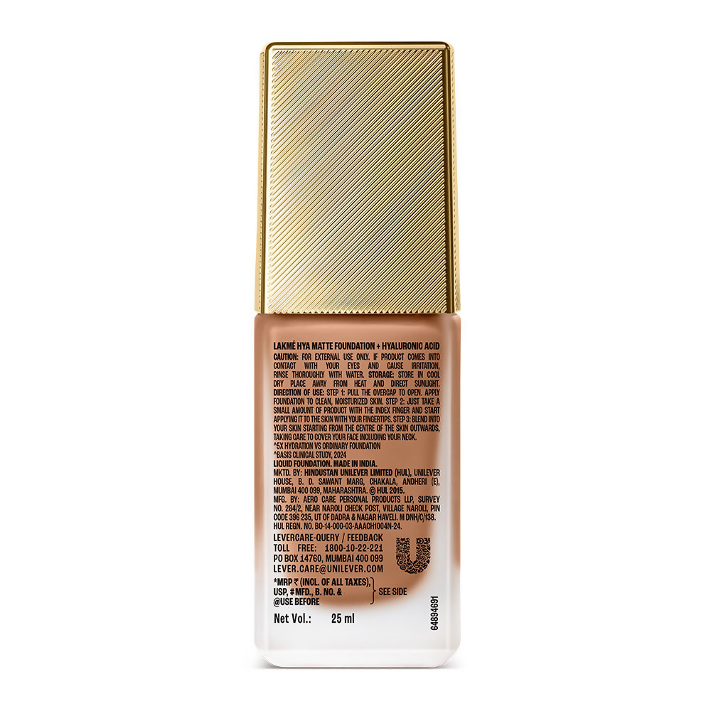 Lakme 9to5 Hya Matte Foundation + Hyaluronic Acid - Neutral Chestnut