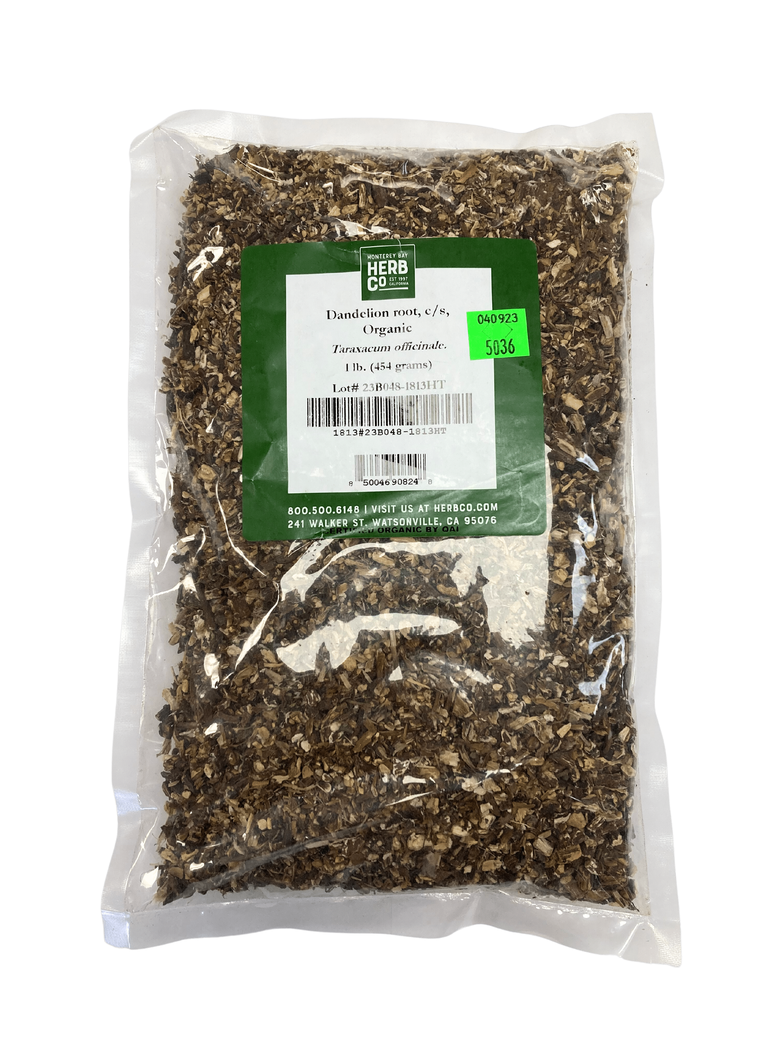 Dandelion Root, Organic, Cut, Sifted DestGlow