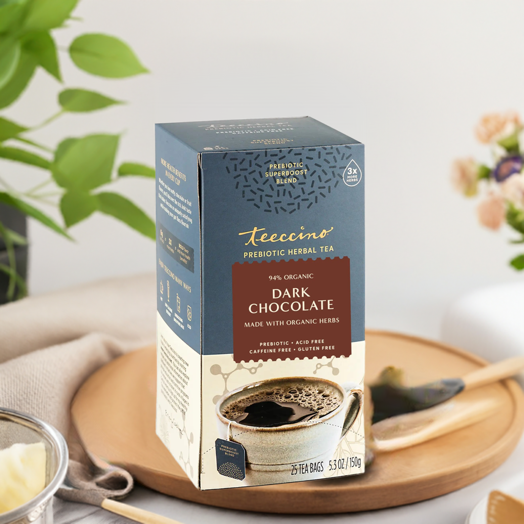 Dark Chocolate Prebiotic SuperBoost Herbal Tea DestGlow