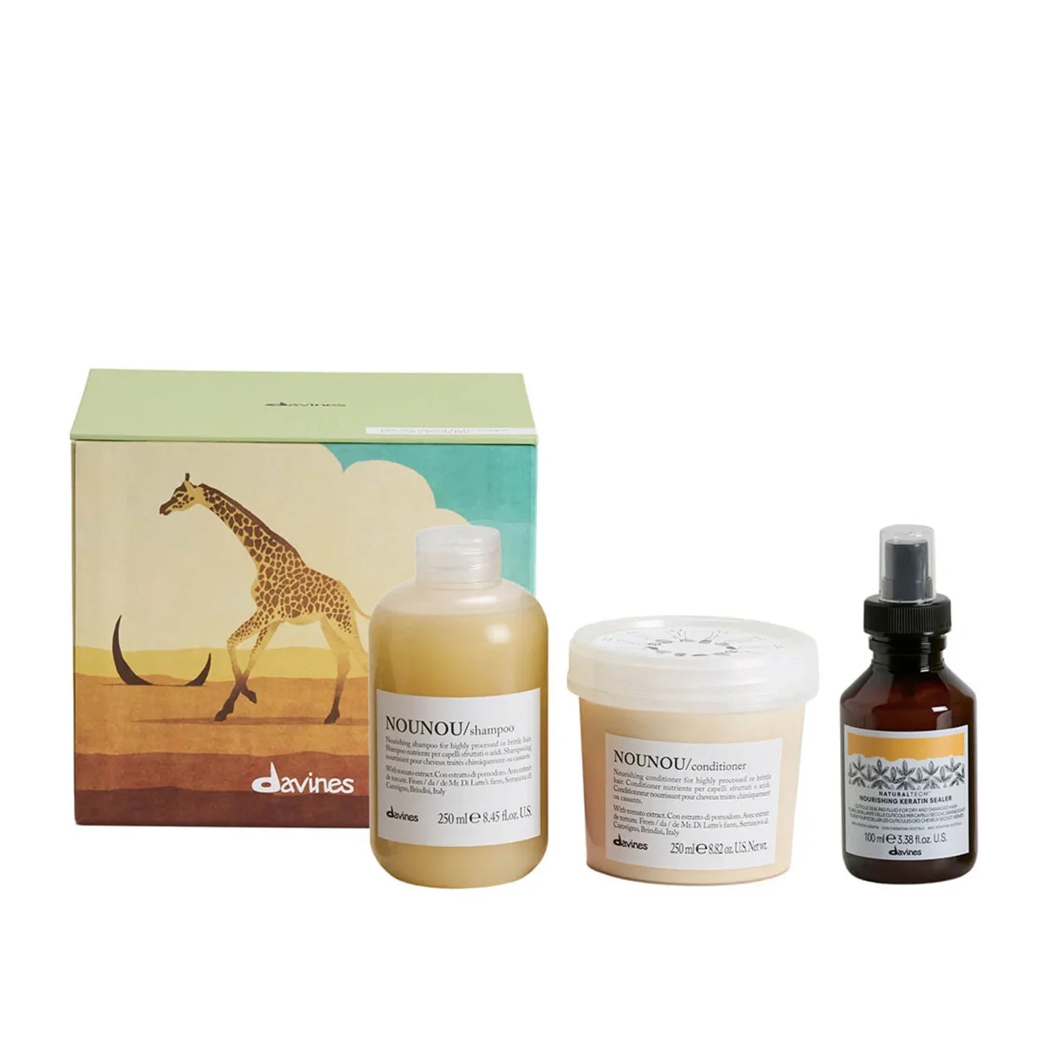 Davines NOUNOU/ + NaturalTech Holiday Set For Brittle Hair - DestGlow
