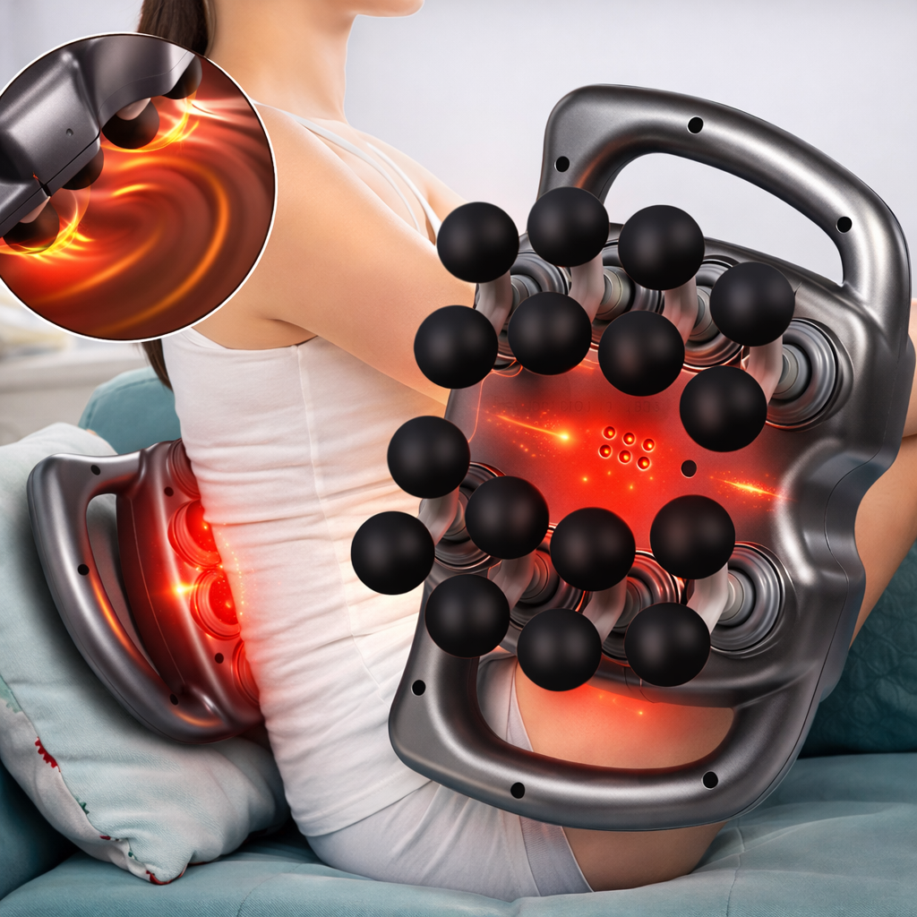 ThermaPulse™ Deep Tissue Massage Gun – Percussion & Heat Therapy Device by Zorelie.co