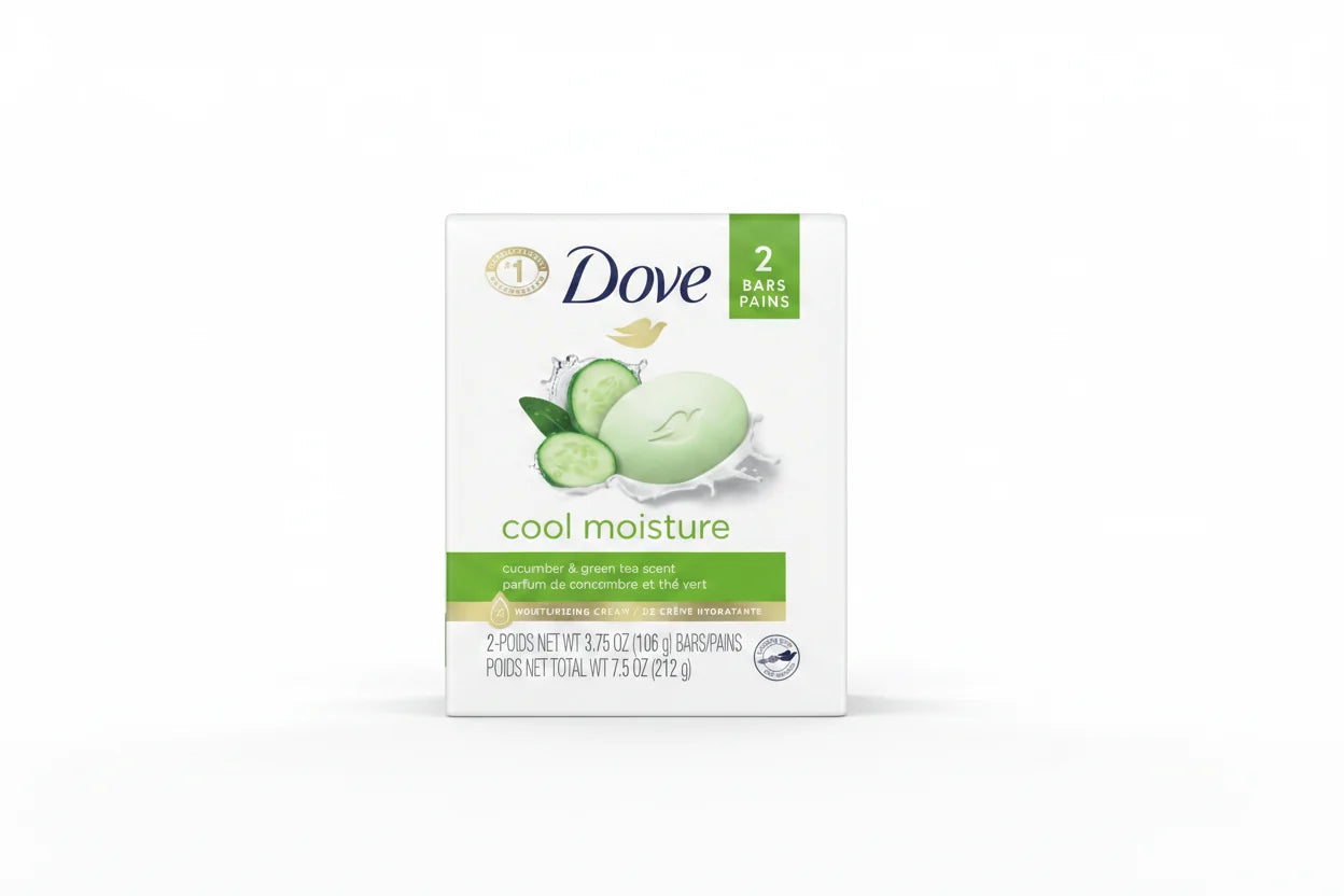 Dove Go Fresh Cool Moisture Beauty Bar (2 Bars X 4.25 Oz.) DestGlow