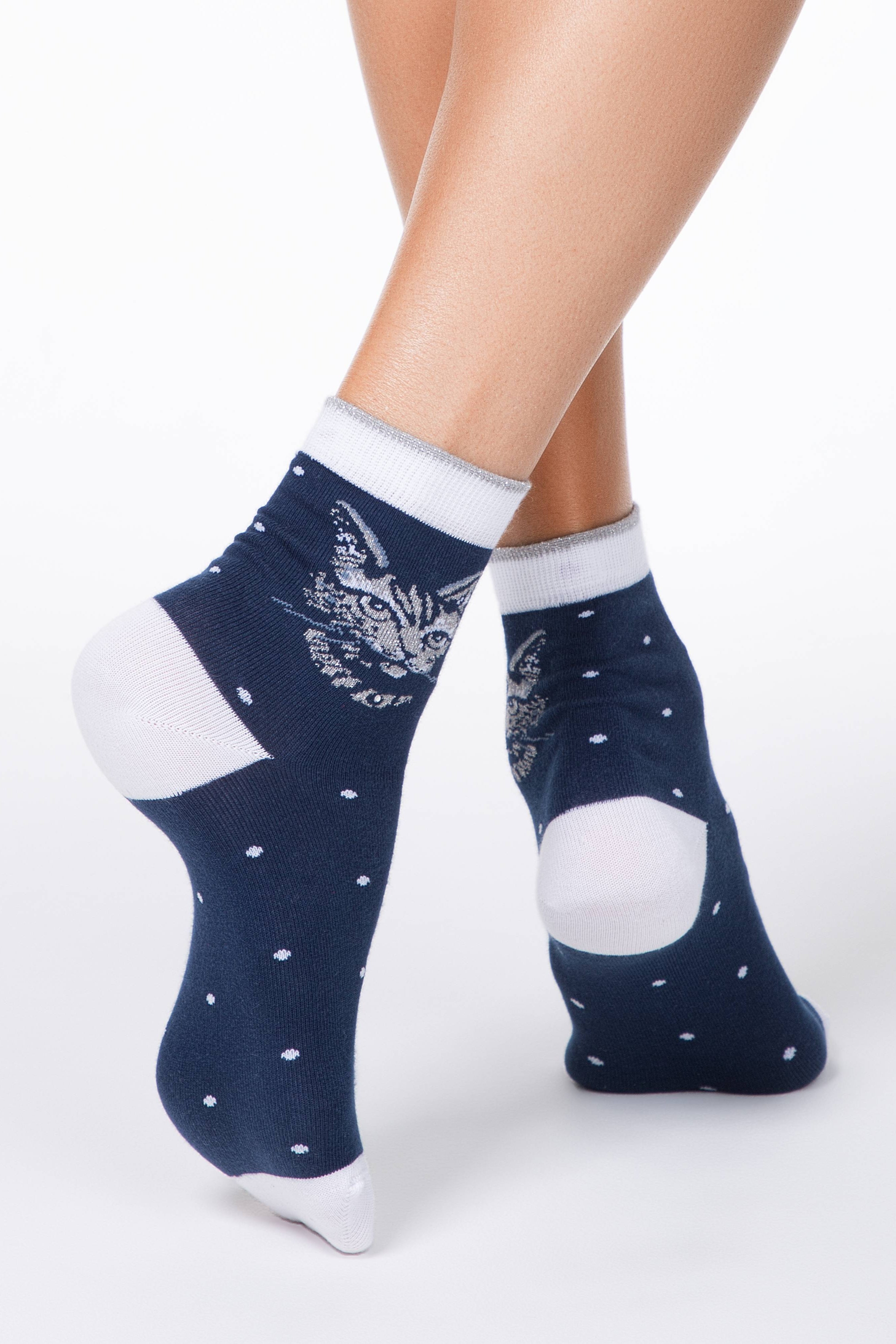 Conte Elegant Cotton Socks (2 pairs) - Lady Cat - DestGlow
