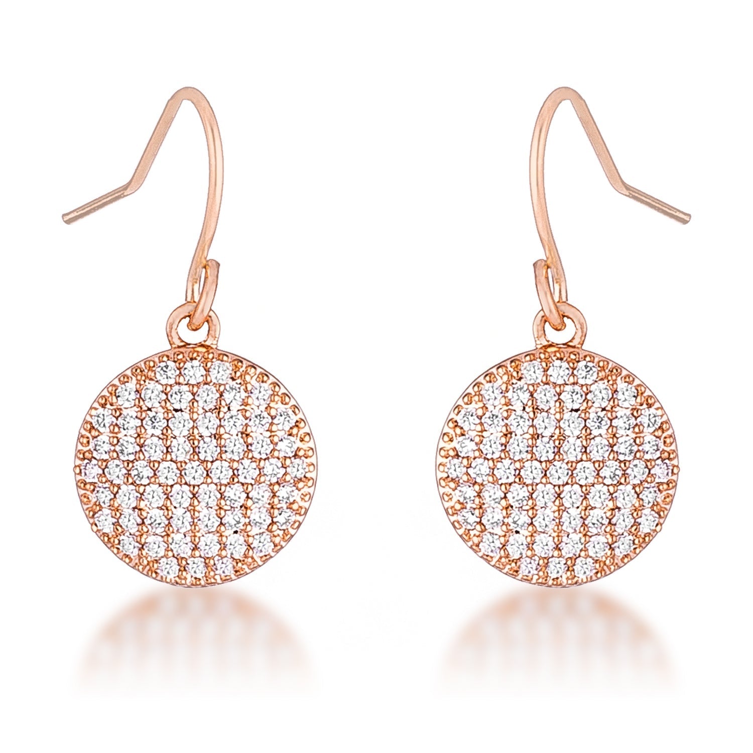 Avera .6 Ct Elegant Cubic Zirconia Plated Disk Earrings
