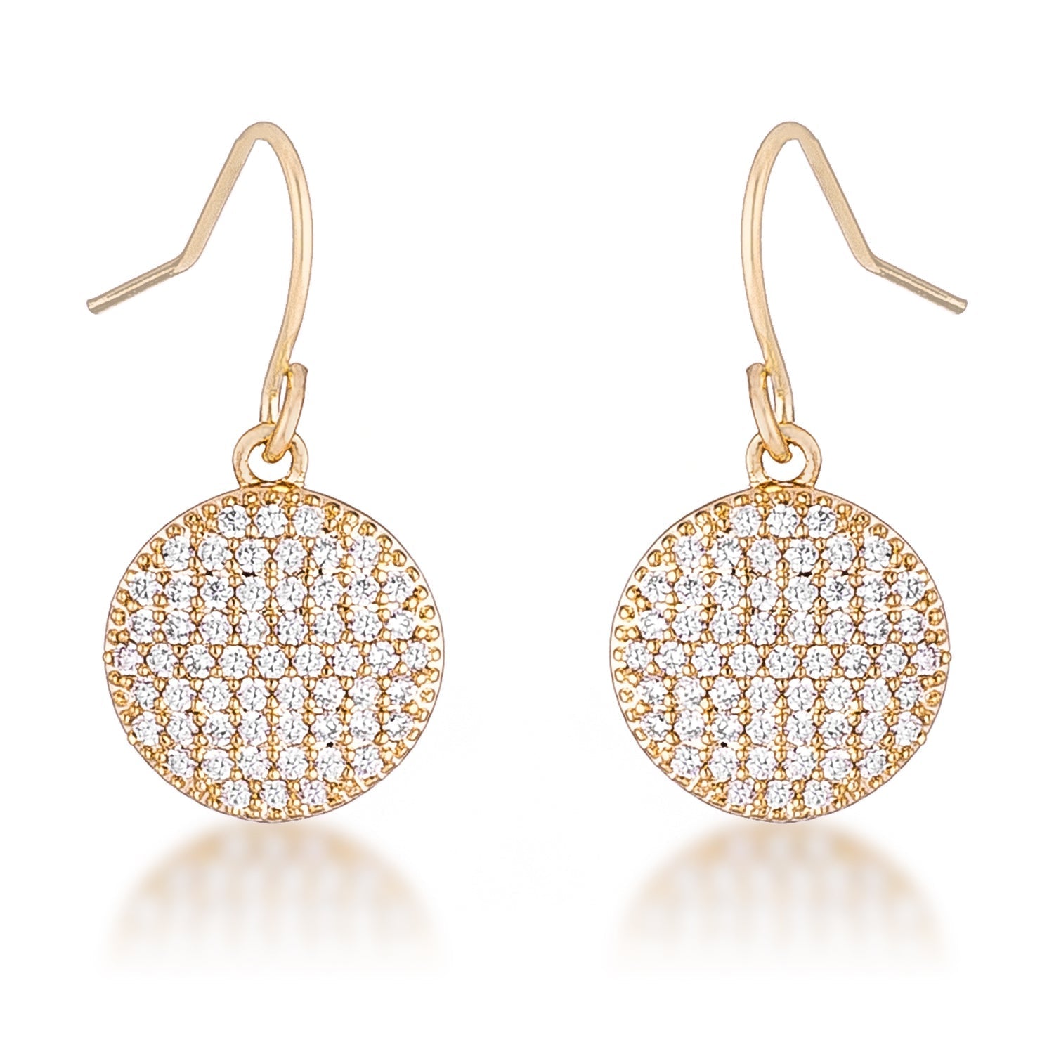 Avera .6 Ct Elegant Cubic Zirconia Plated Disk Earrings