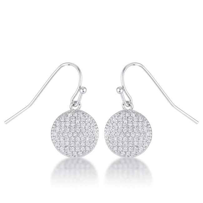 .6 Ct Elegant CZ Plated Disk Earrings