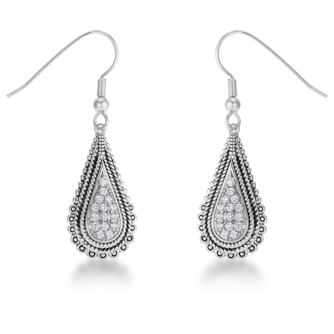 .45 Ct Tear Drop Earrings with CZ DestGlow