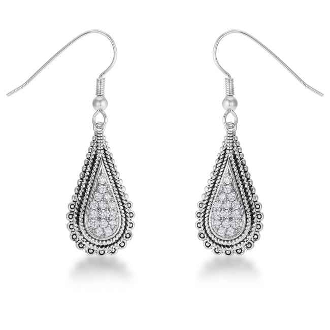 .45 Ct Tear Drop Earrings with CZ