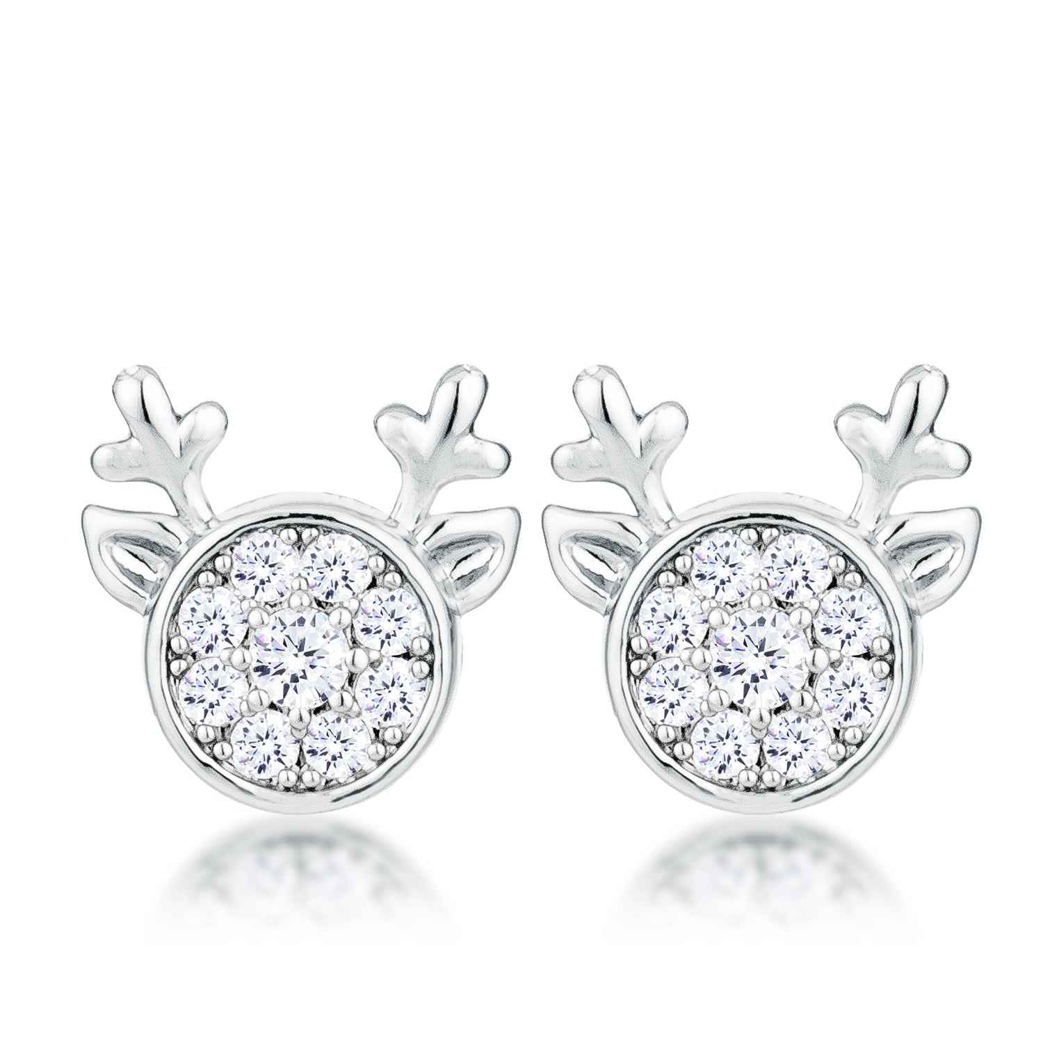 CZ Reindeer Earrings