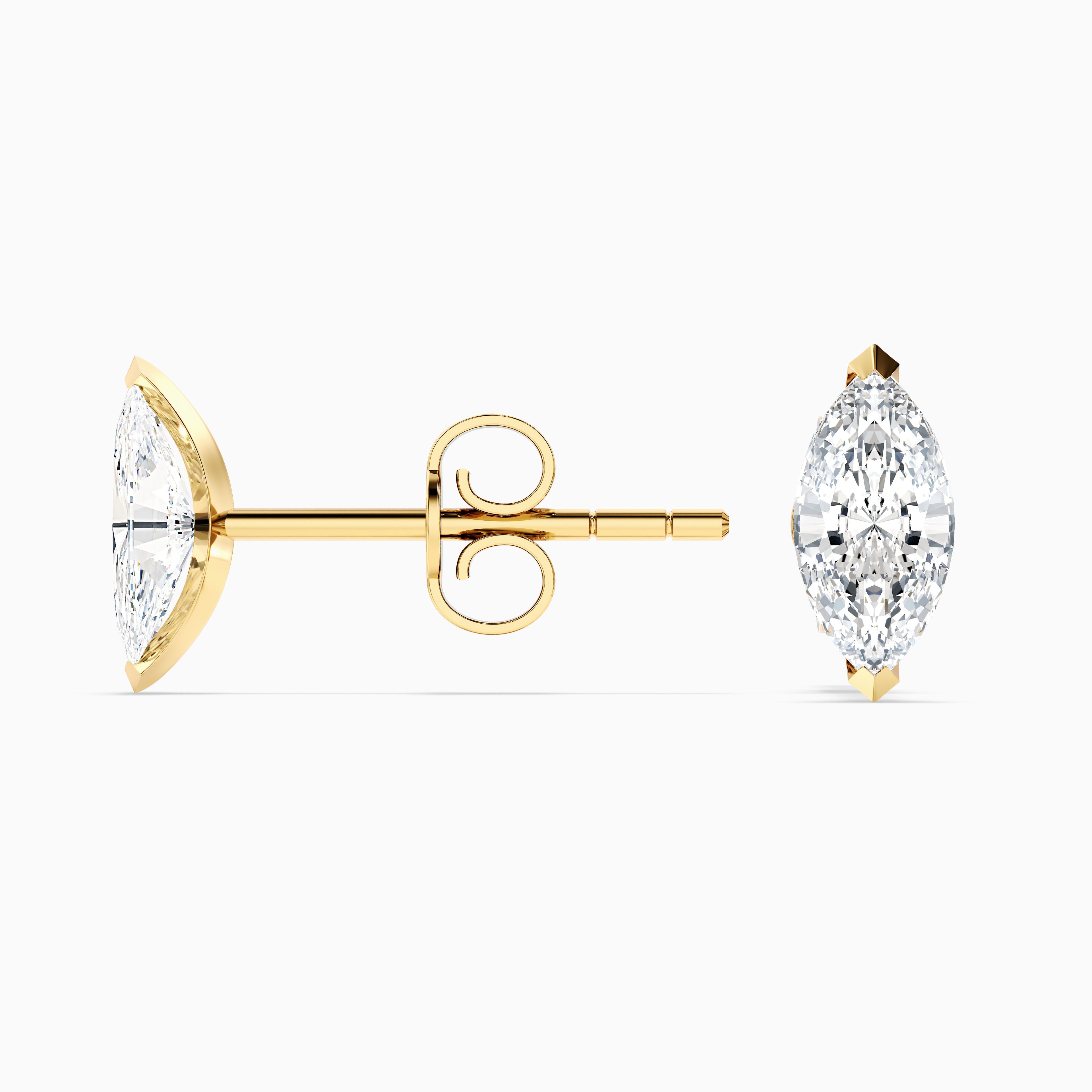 Marquise Cut Moissanite Stud Diamond Earrings