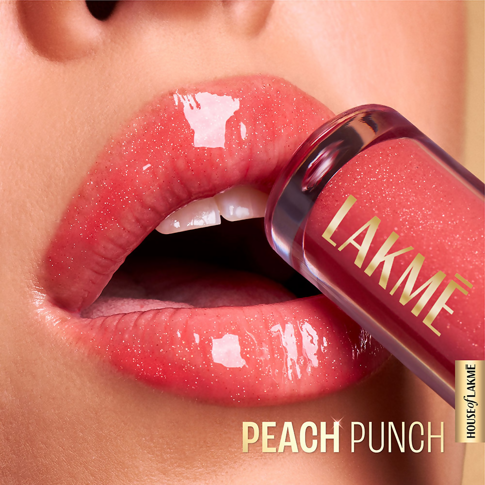 Lakme Glitterati Lip Glaze - Peach Punch