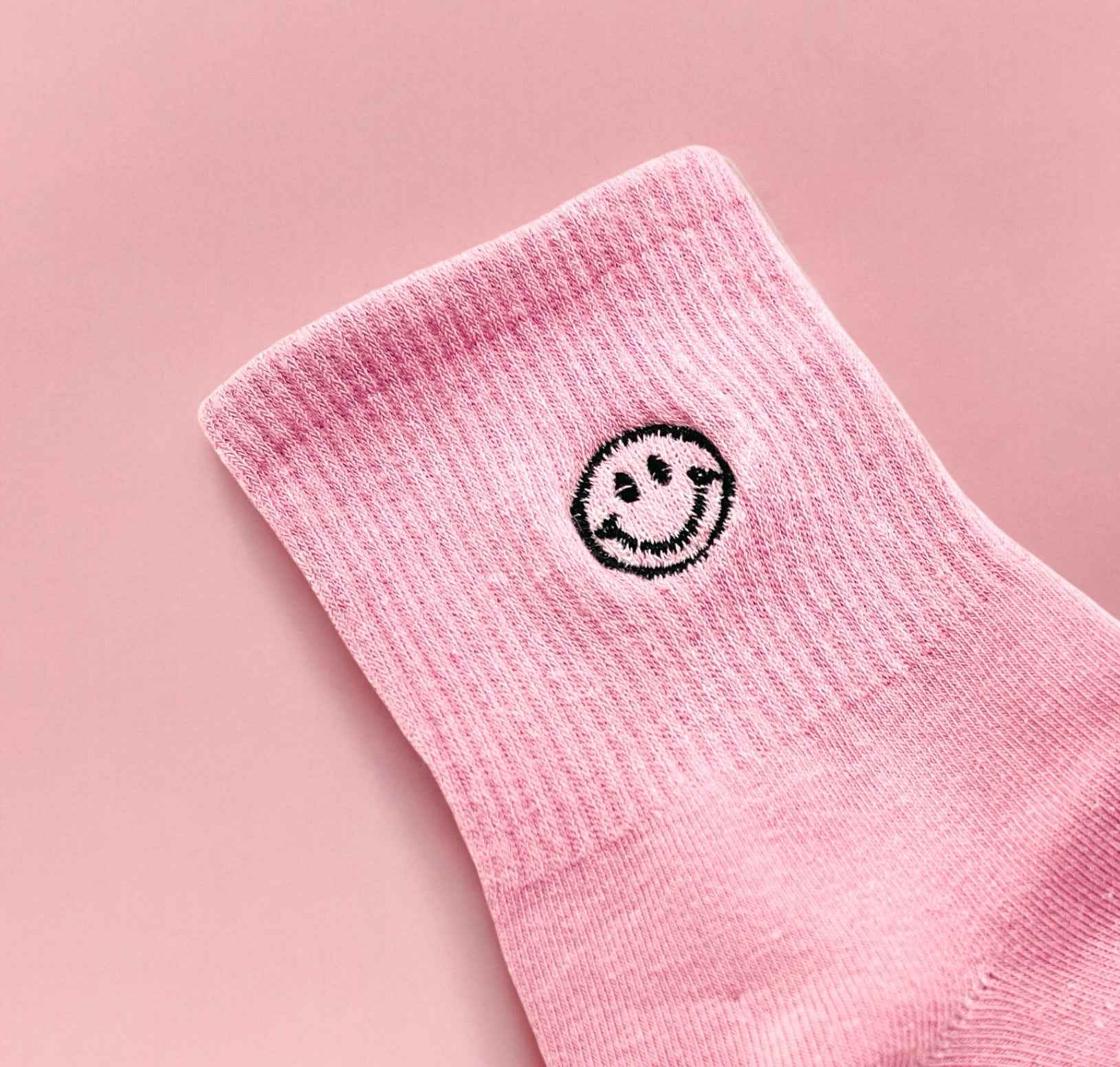 Smiley Face Socks (Pink/Mauve)