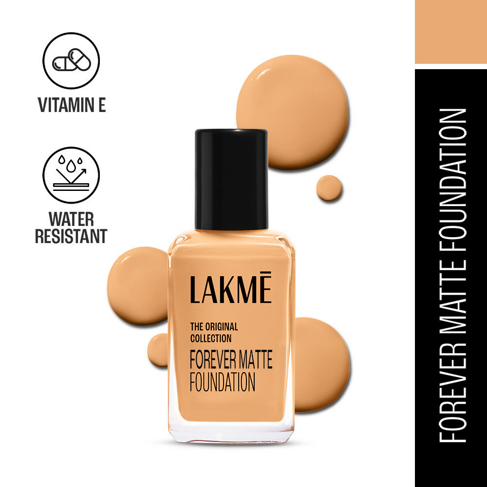 Lakme Forever Matte Foundation For Superior Coverage - Resist Coral