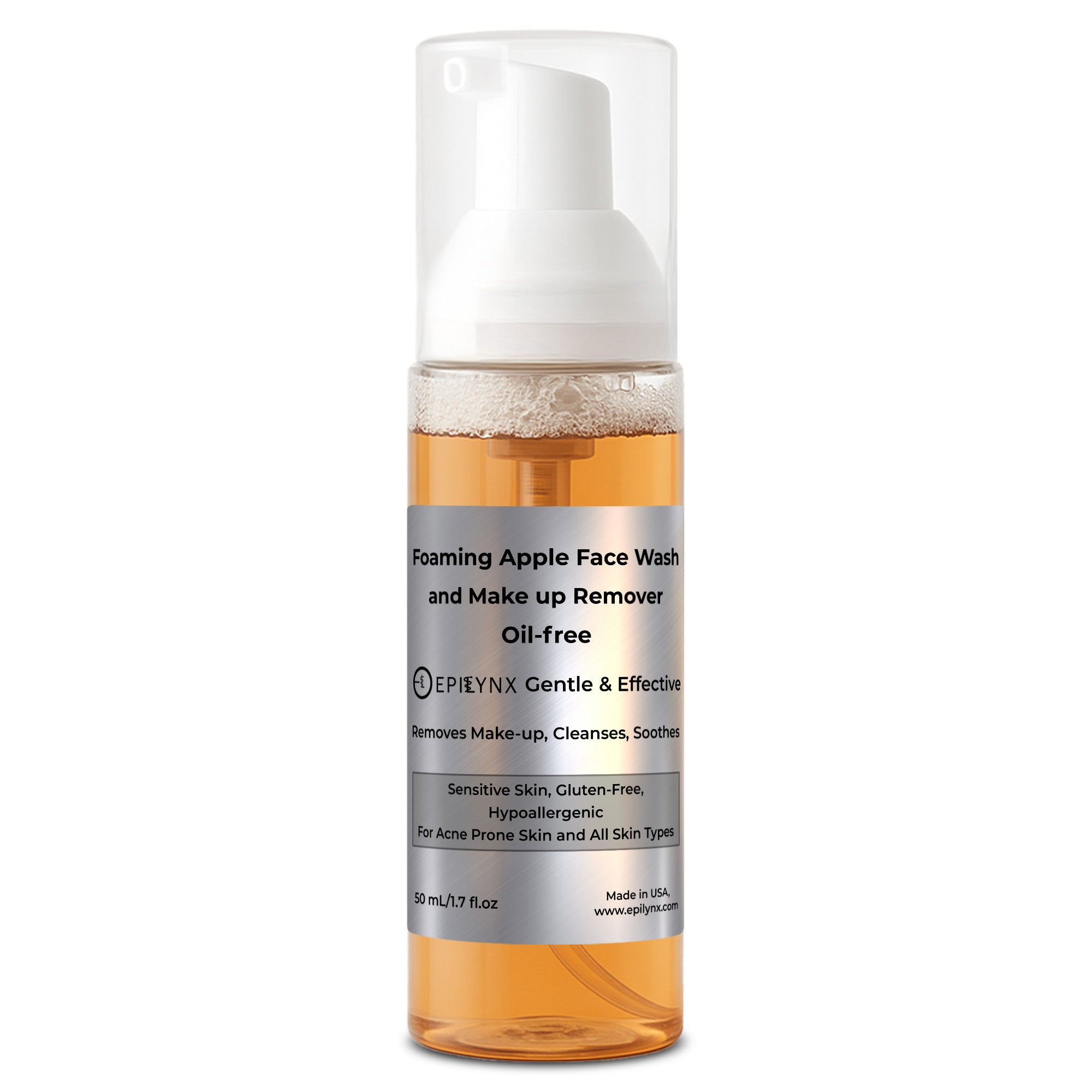Gentle Foaming Facial Cleanser – Aloe, Apple & Ashwagandha for All Skin Types by EpiLynx