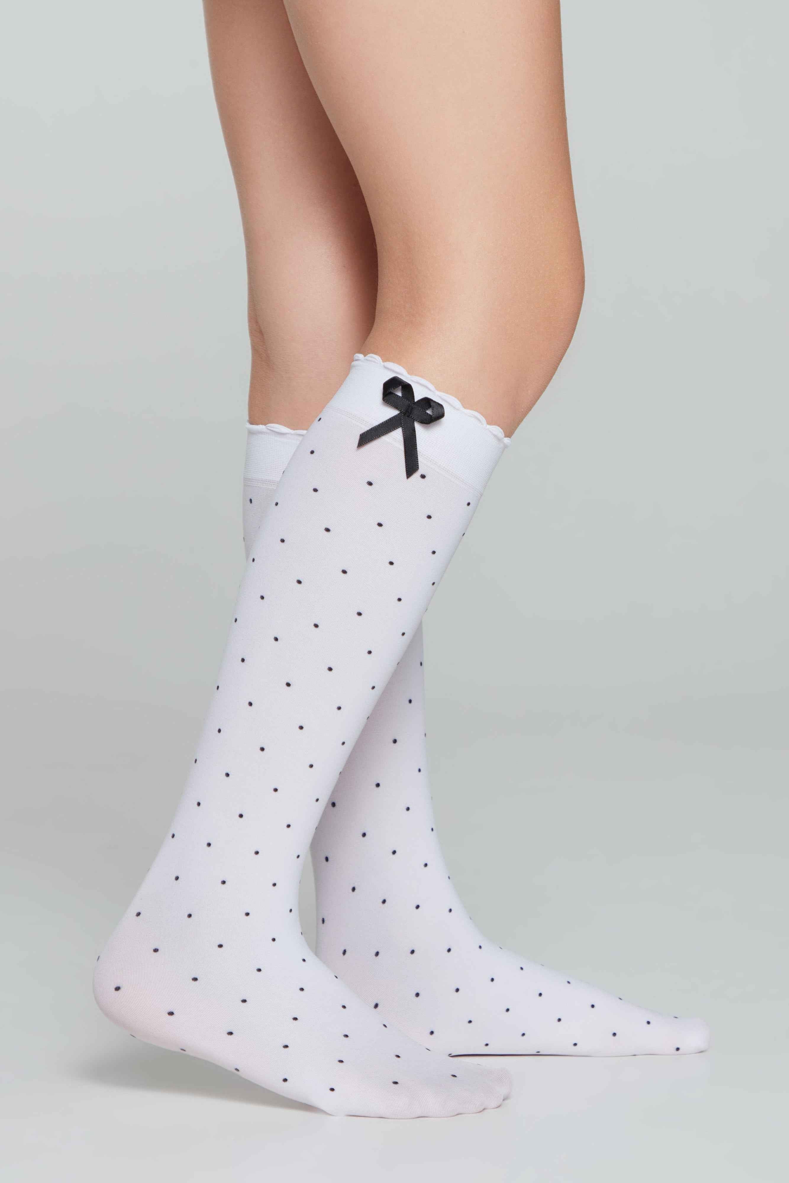 Conte Knee-Highs for girls Evie 50 Den - Decorative Bow