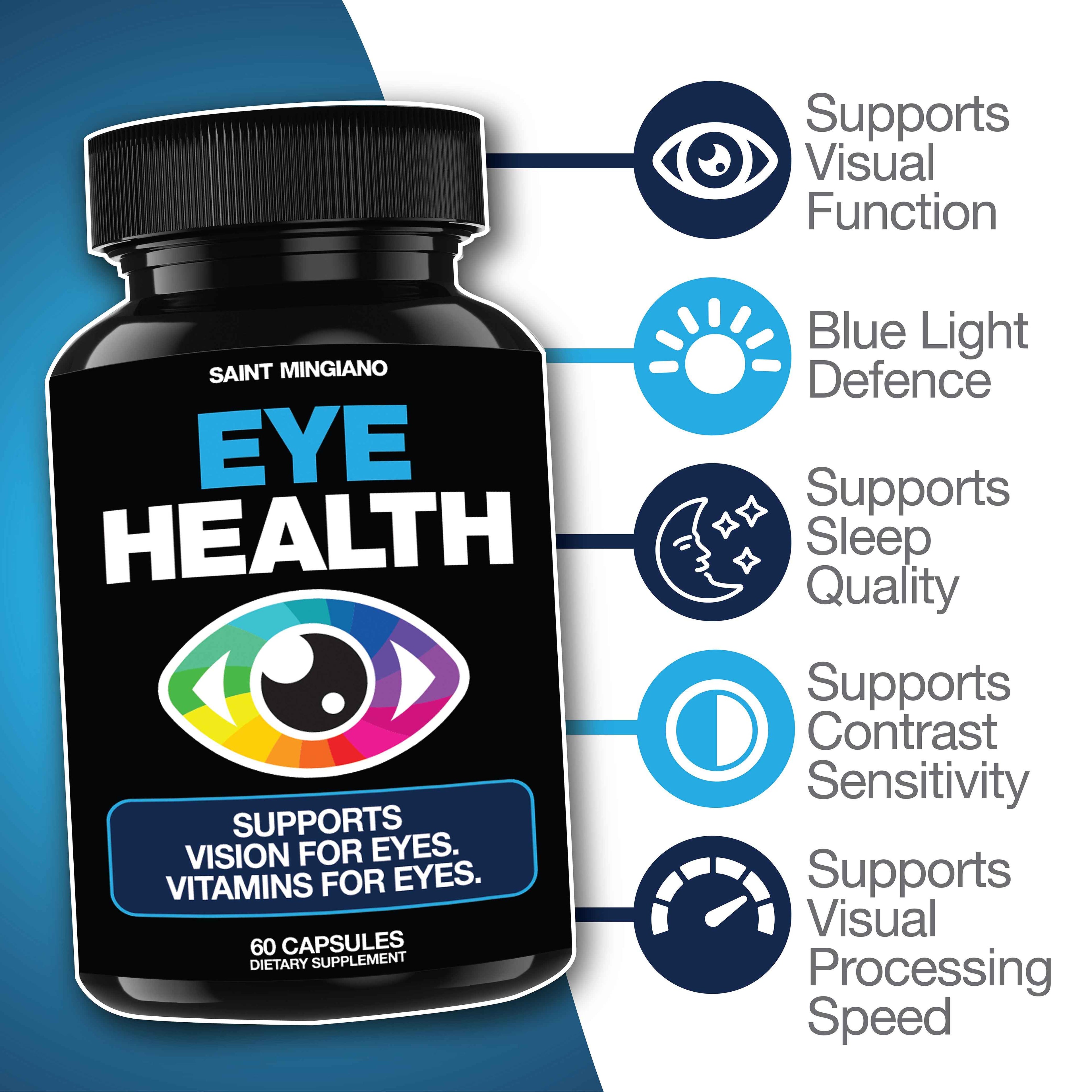Eye Health & Vision Vitamins Supplement 60 Capsules