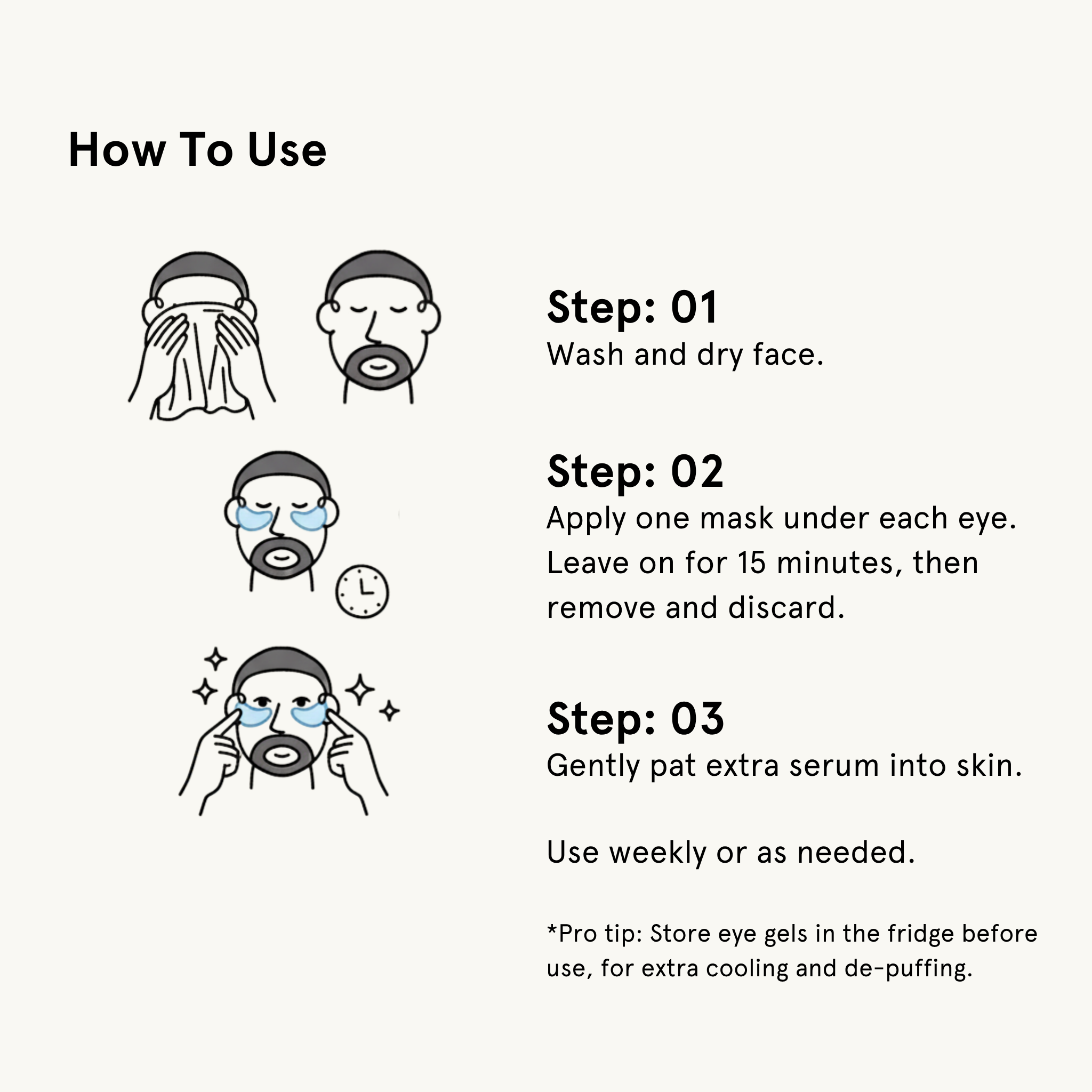 Bro Mask Eye Gels - Cooling Eye Gels (6 Pack) DestGlow