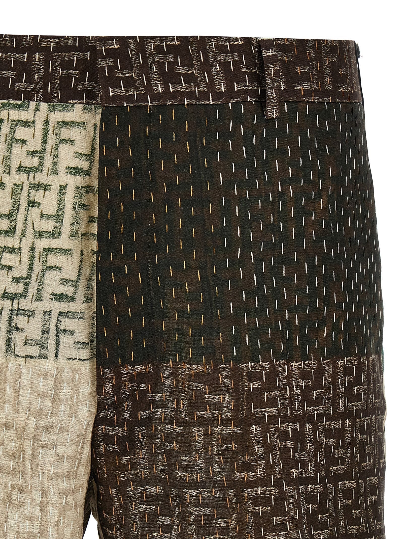 Fendi Men Patchwork Bermuda Shorts by Luosophy
